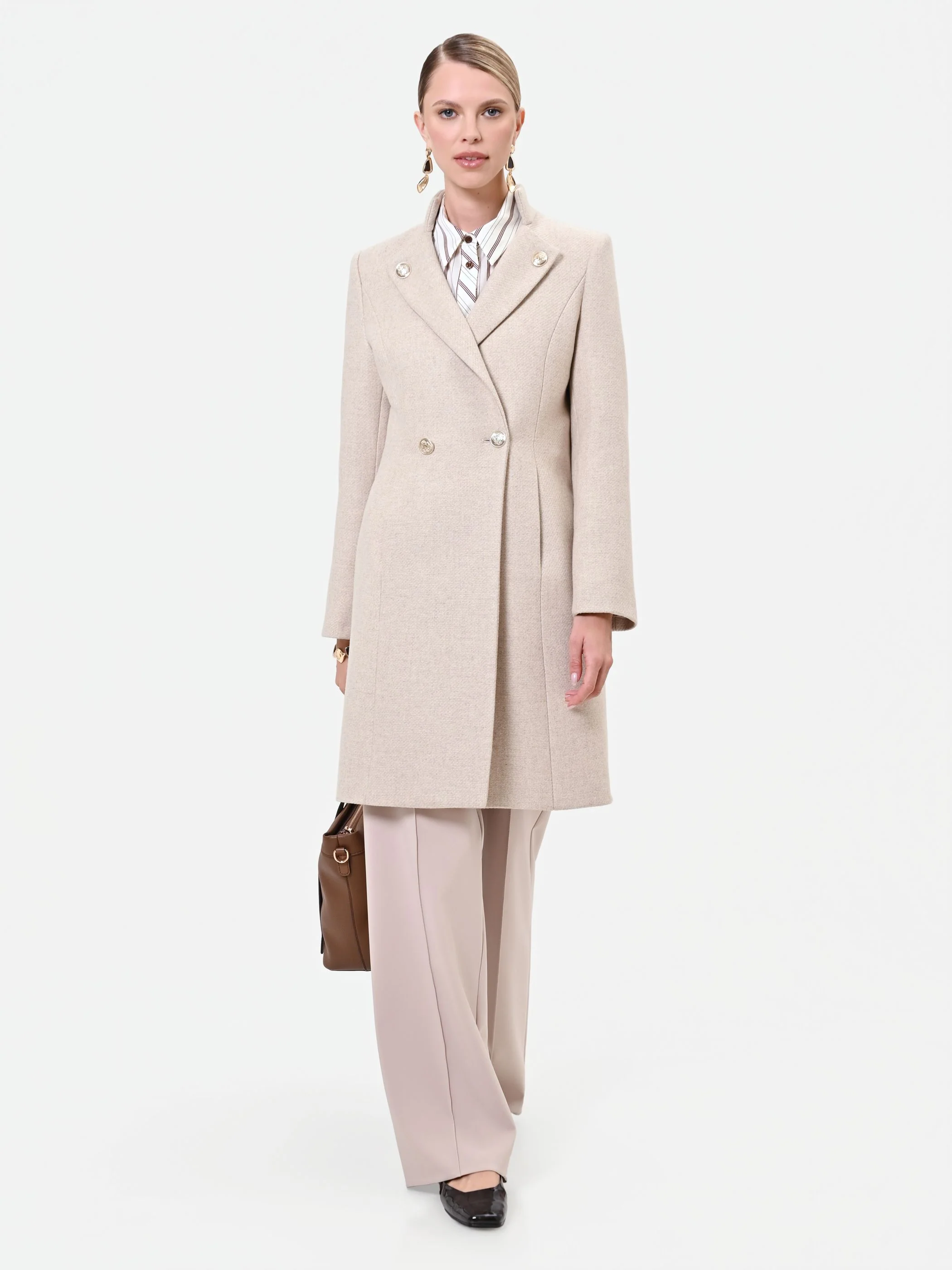 Cappotto doppiopetto tortora beige - Image 5