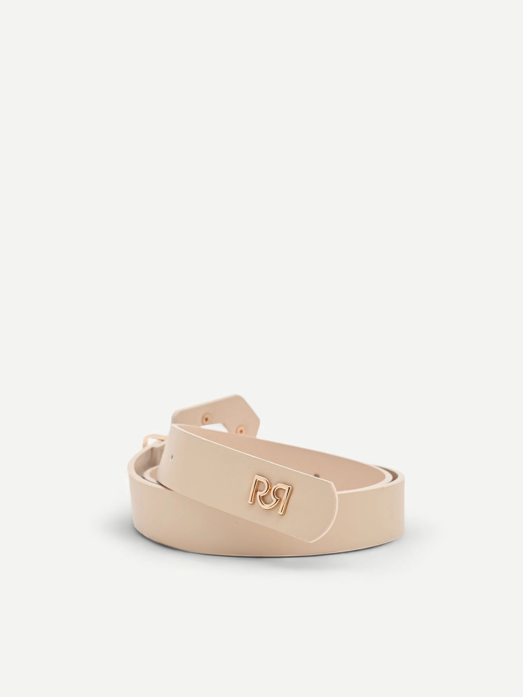 Cintura alta beige con fibbia squadrata - Image 2