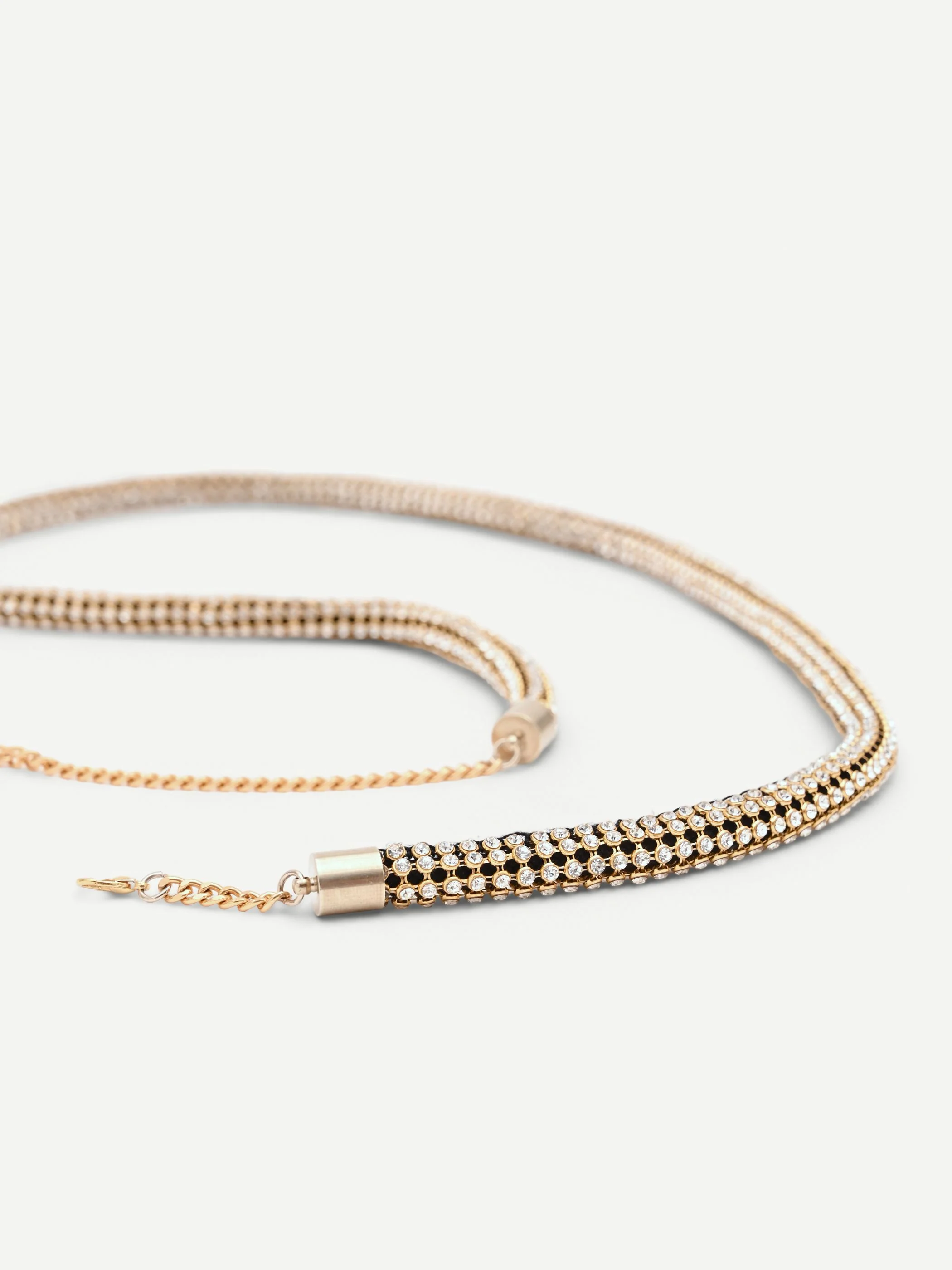 Cintura dorata con strass