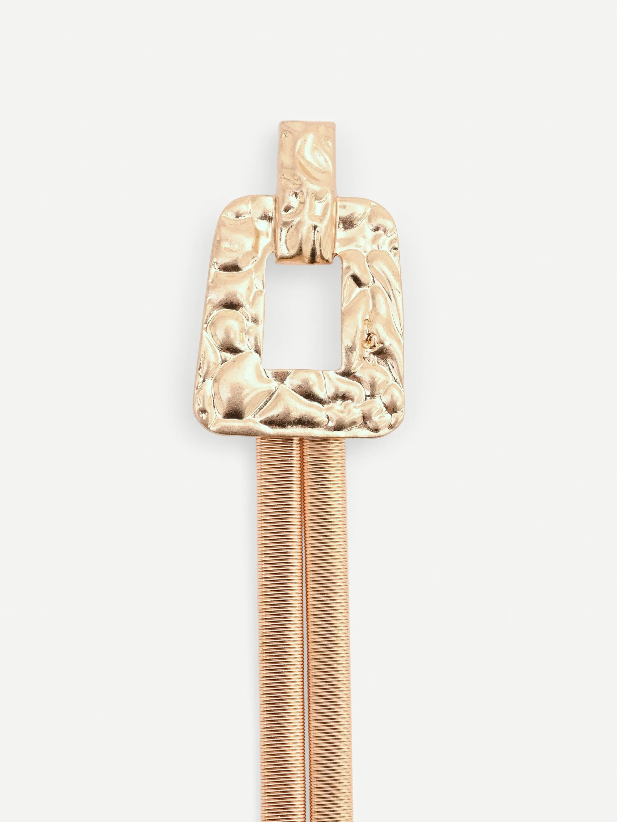 Cintura elastica oro con fibbia martellata