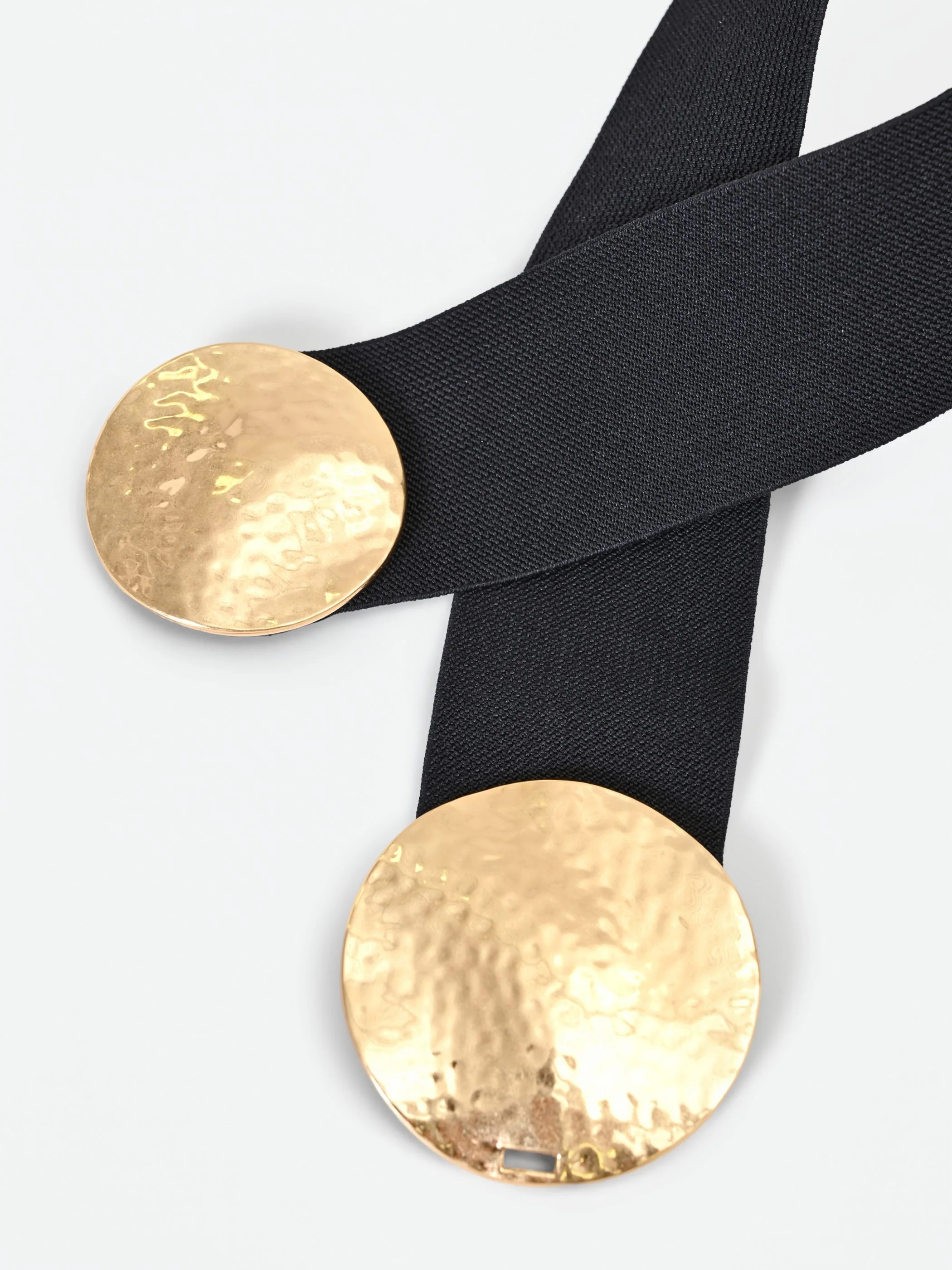 Cintura nera a fascia alta con fibbia design - Image 2