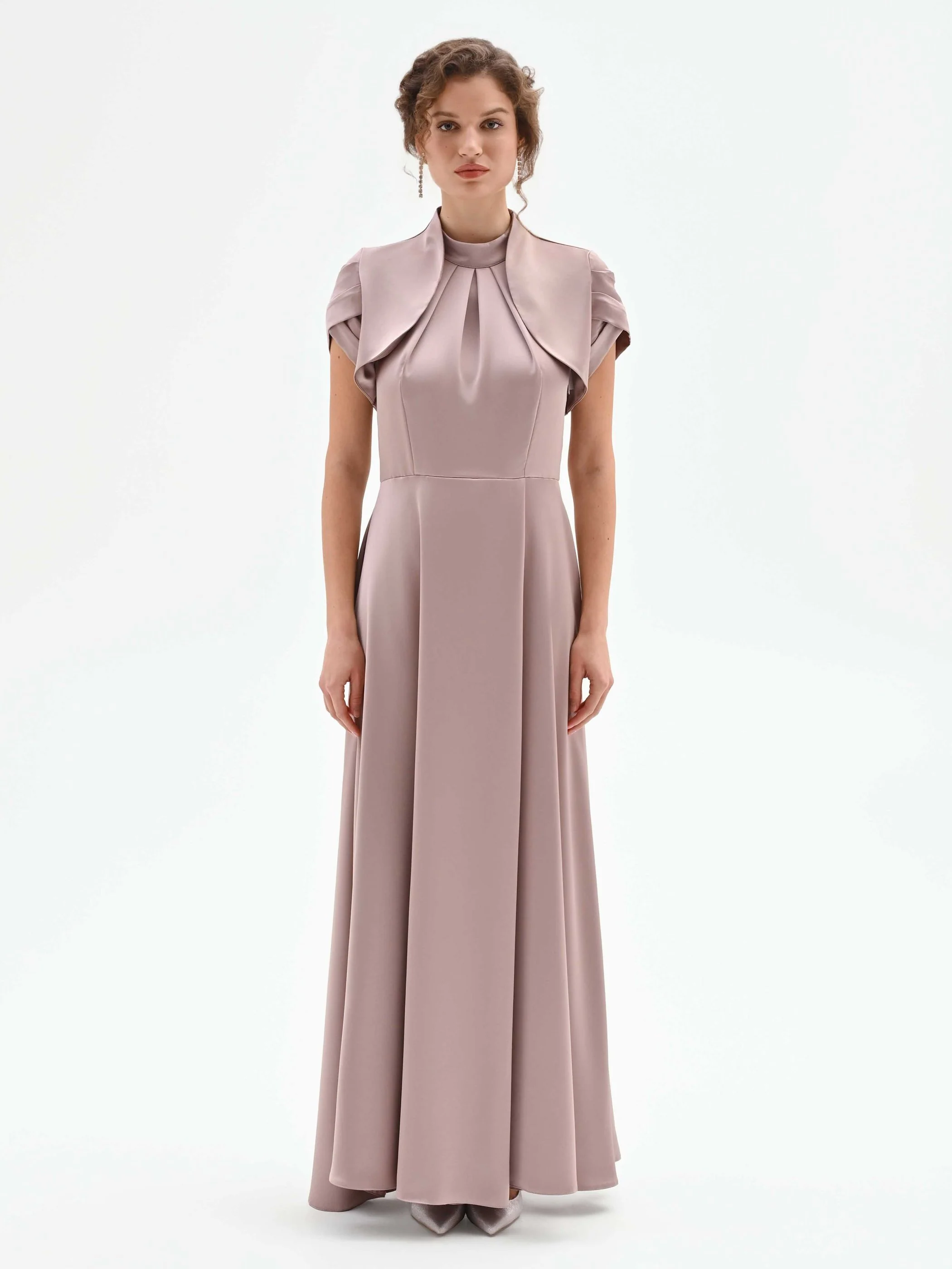 Coprispalla atelier rosa blush in raso