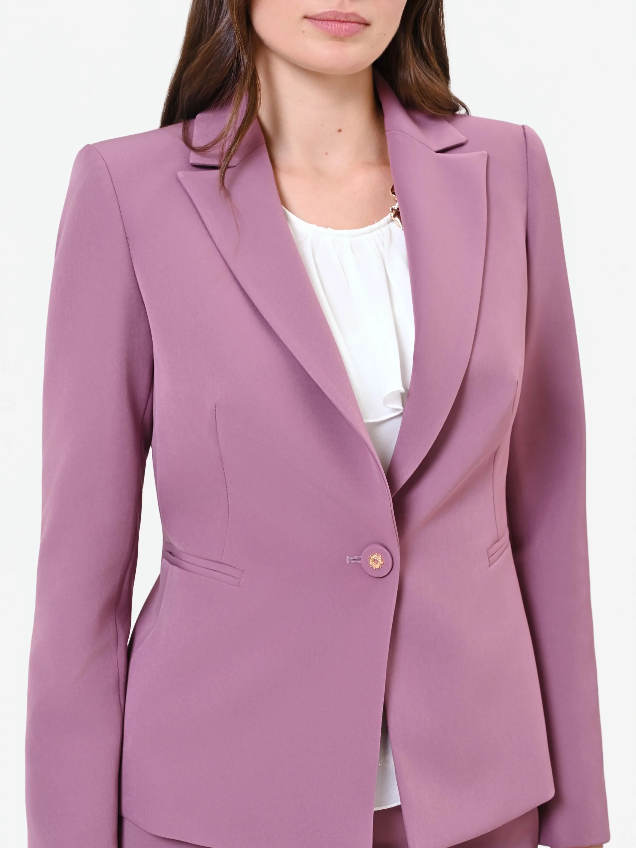 Giacca blazer monopetto rosa antico - Image 4