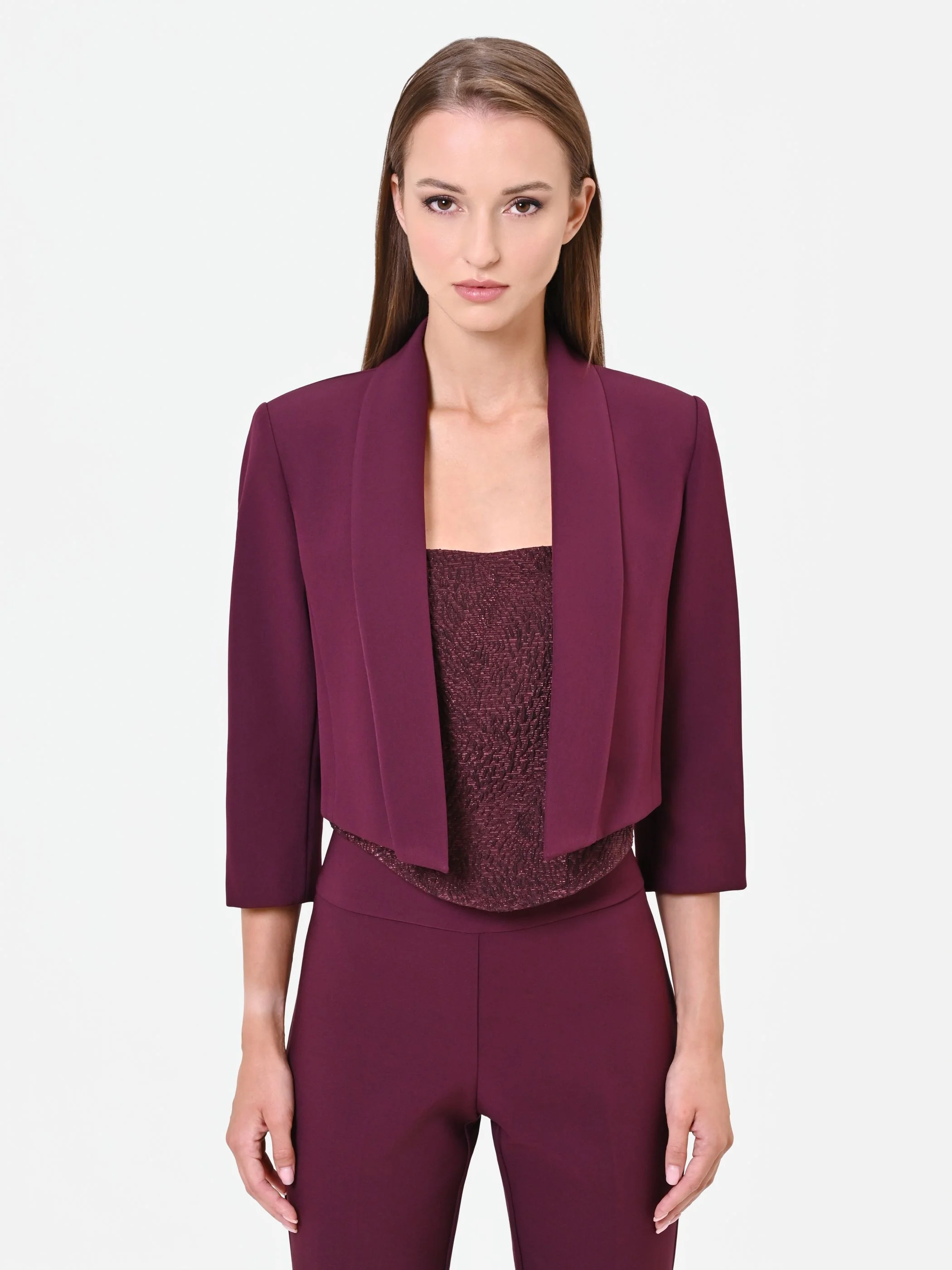 Giacca corta bordeaux rosso - Image 3