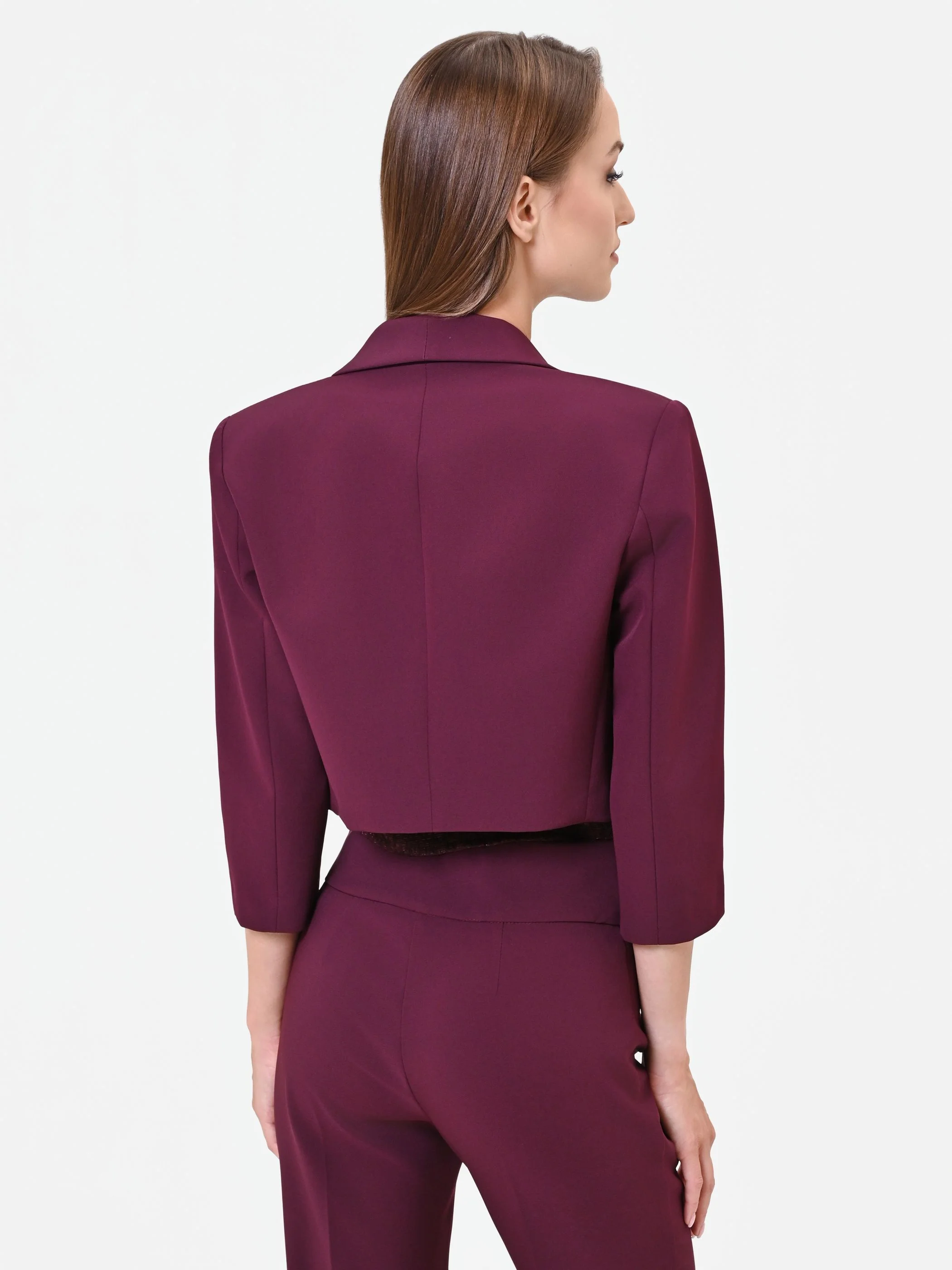 Giacca corta bordeaux rosso - Image 4