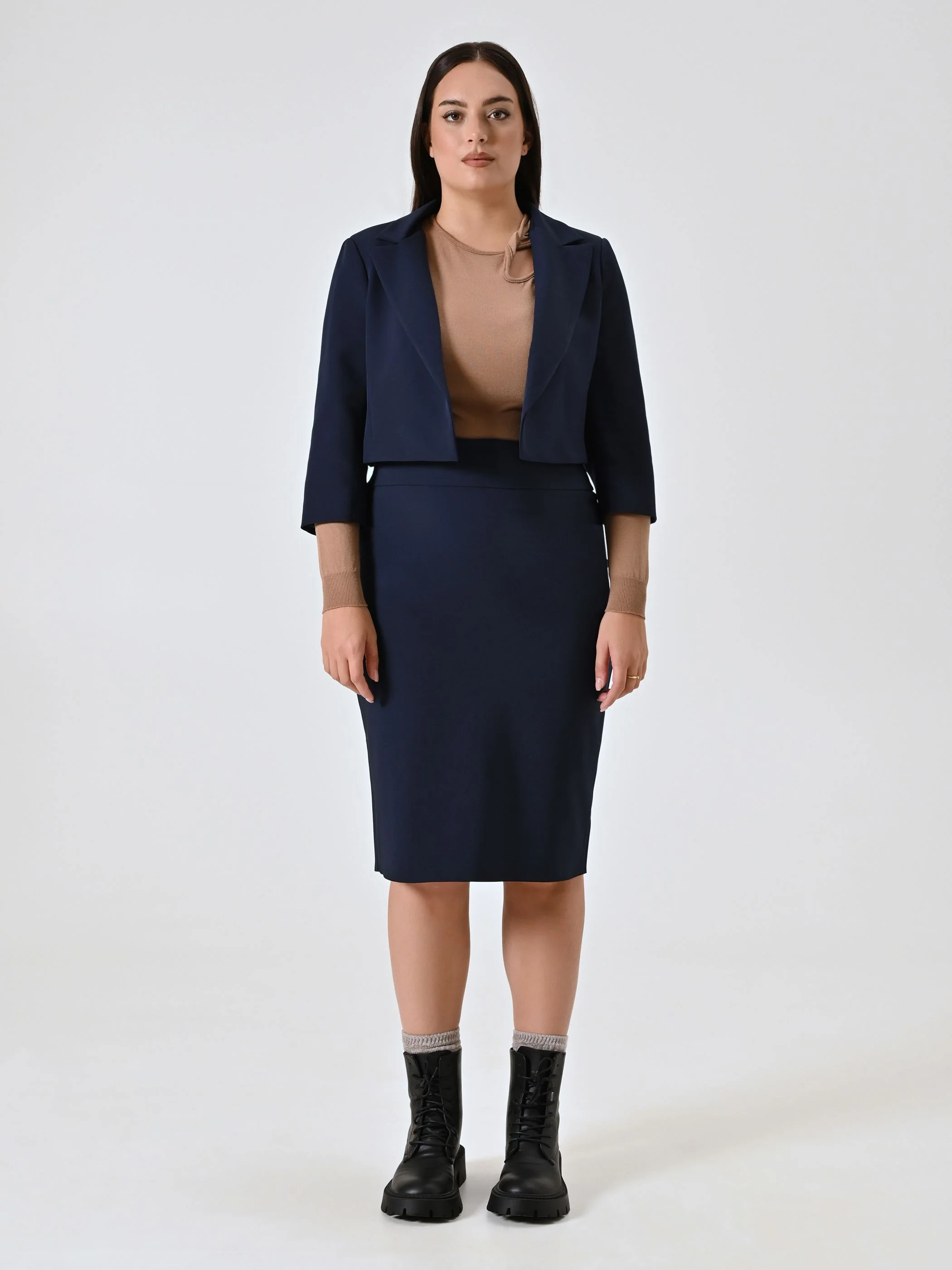 Giacca Corta Curvy Blu - Image 2