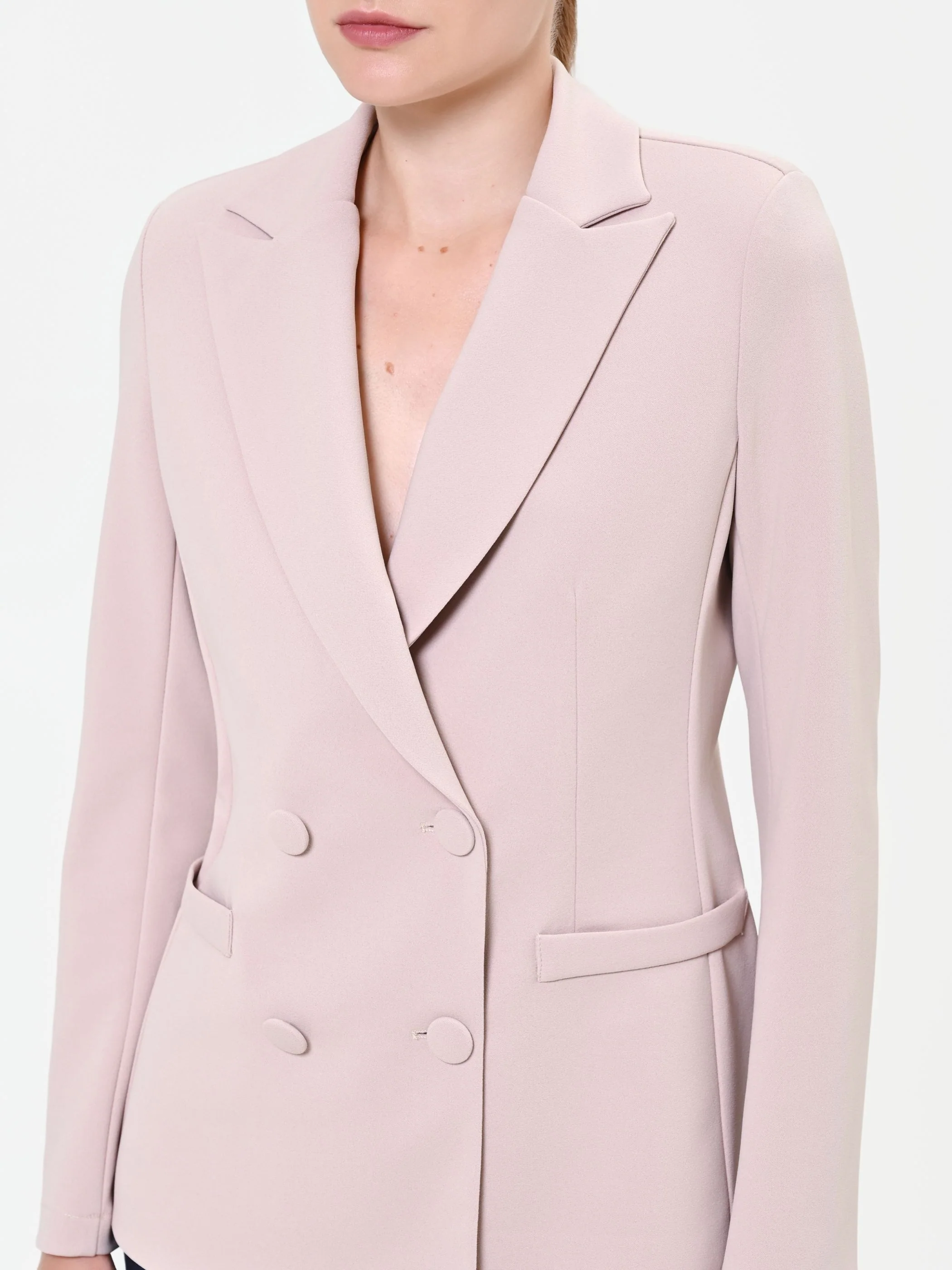 Giacca doppiopetto tortora beige - Image 4