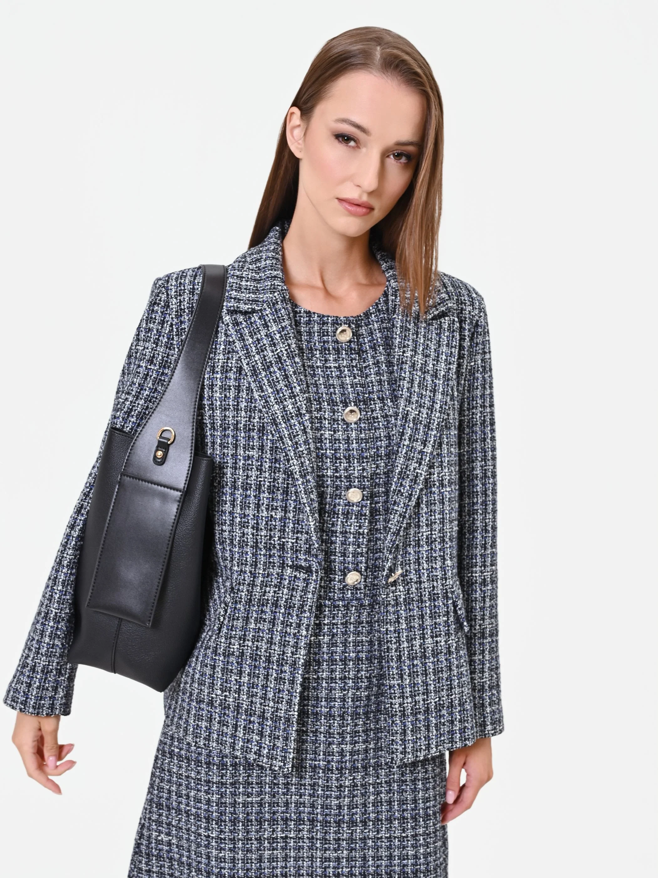 Giacca in stuoia mélange blu navy - Image 6