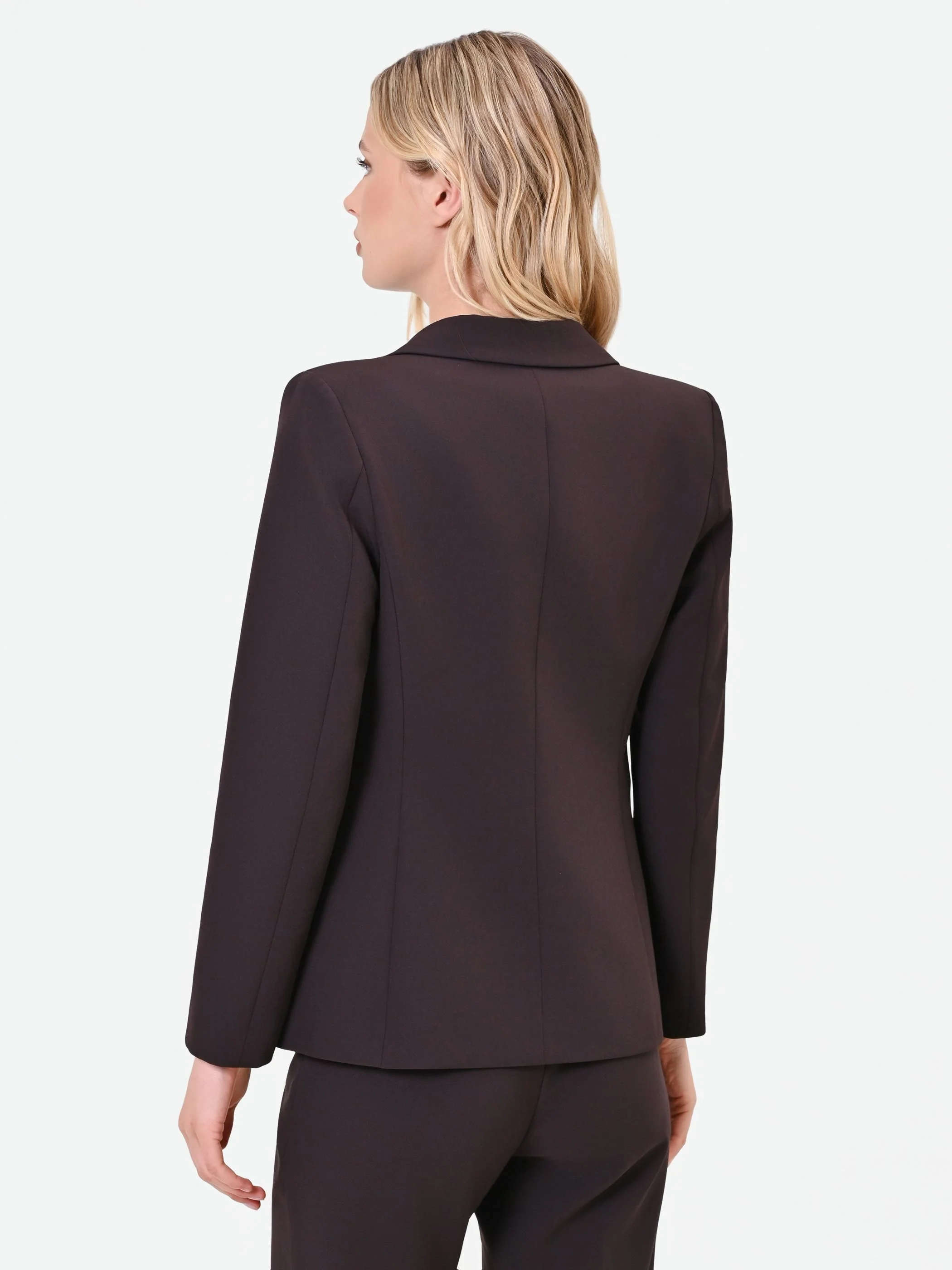 Giacca marrone moro dalla linea sfiancata - Image 3