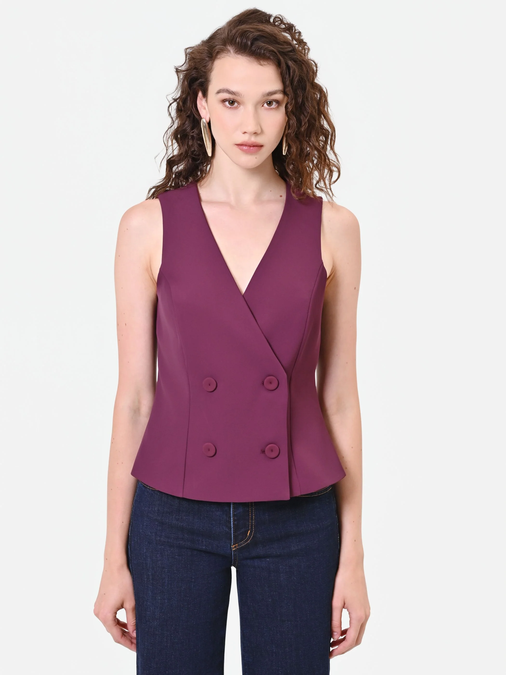 Gilet doppiopetto bordeaux - Image 2