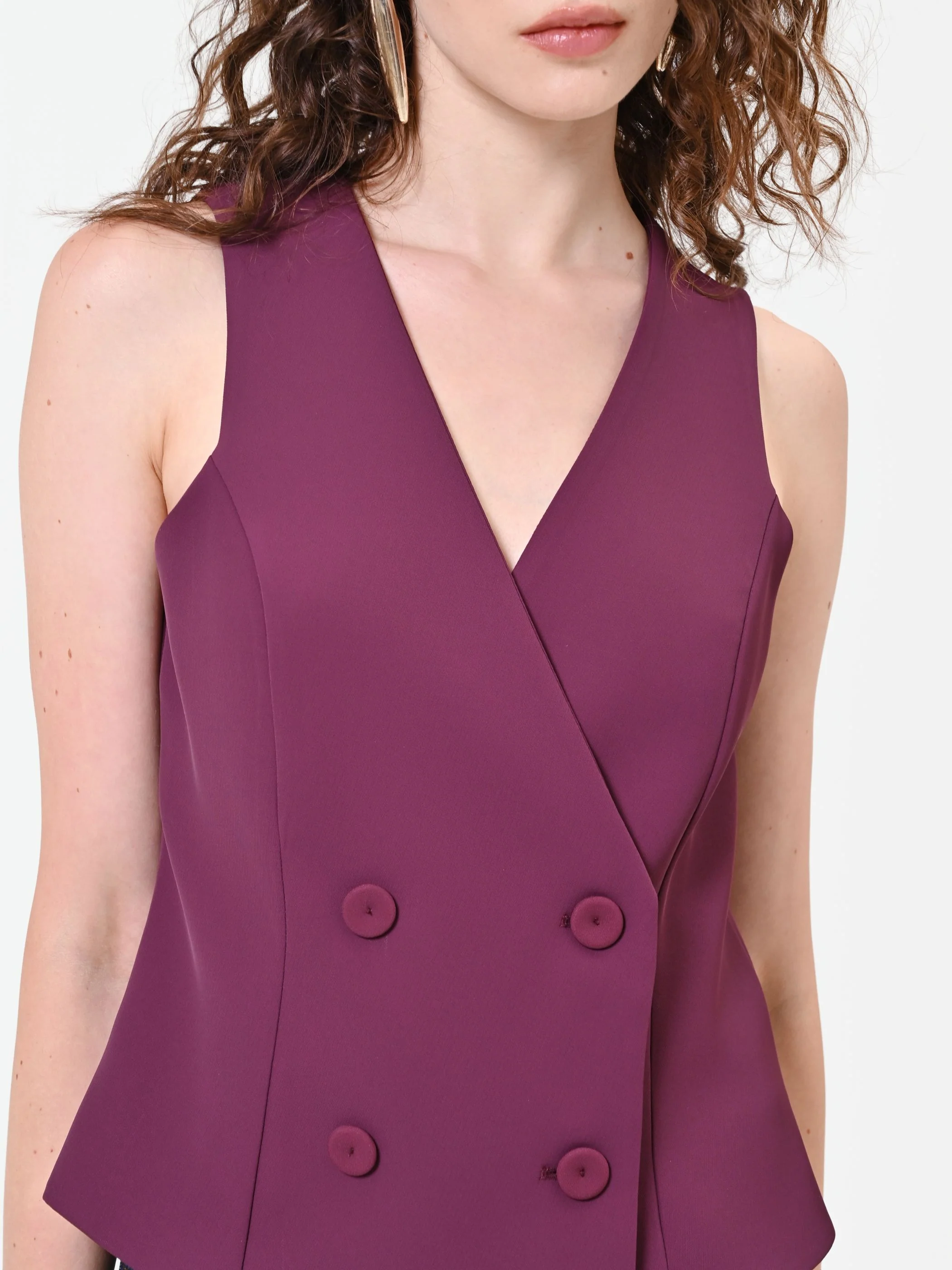 Gilet doppiopetto bordeaux - Image 4