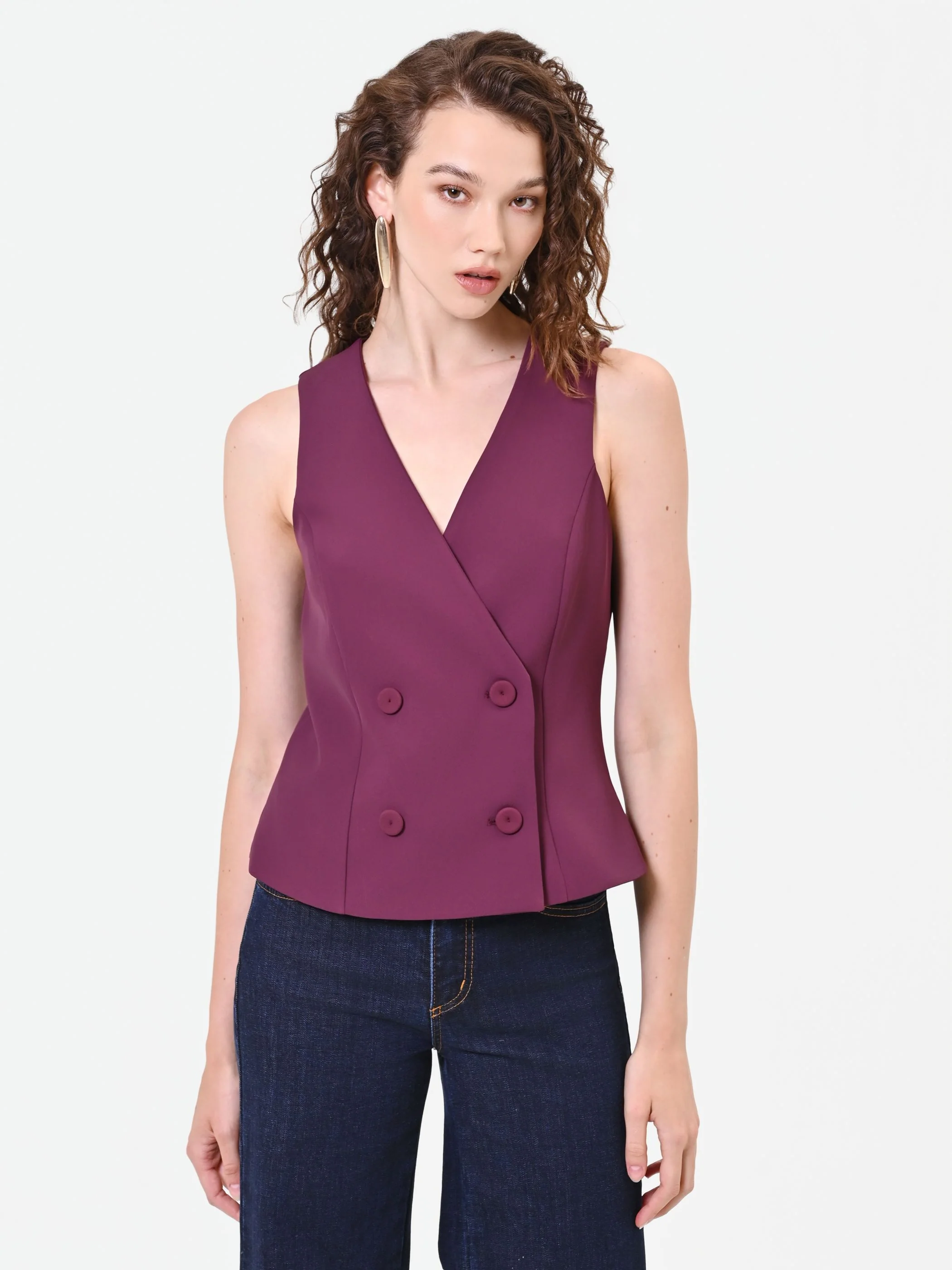 Gilet doppiopetto bordeaux - Image 5