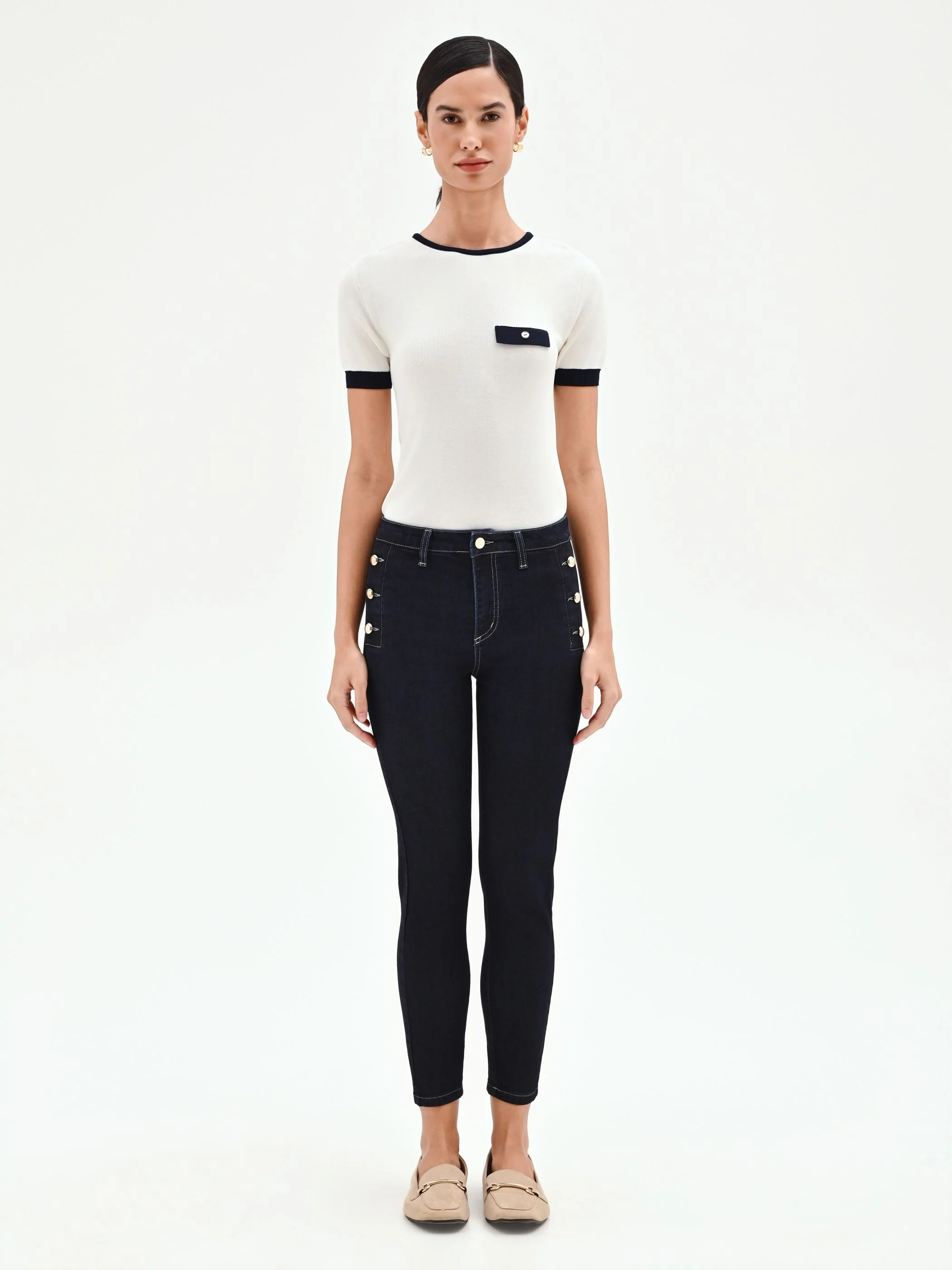 Jeans skinny blu stile marinniére - Image 2