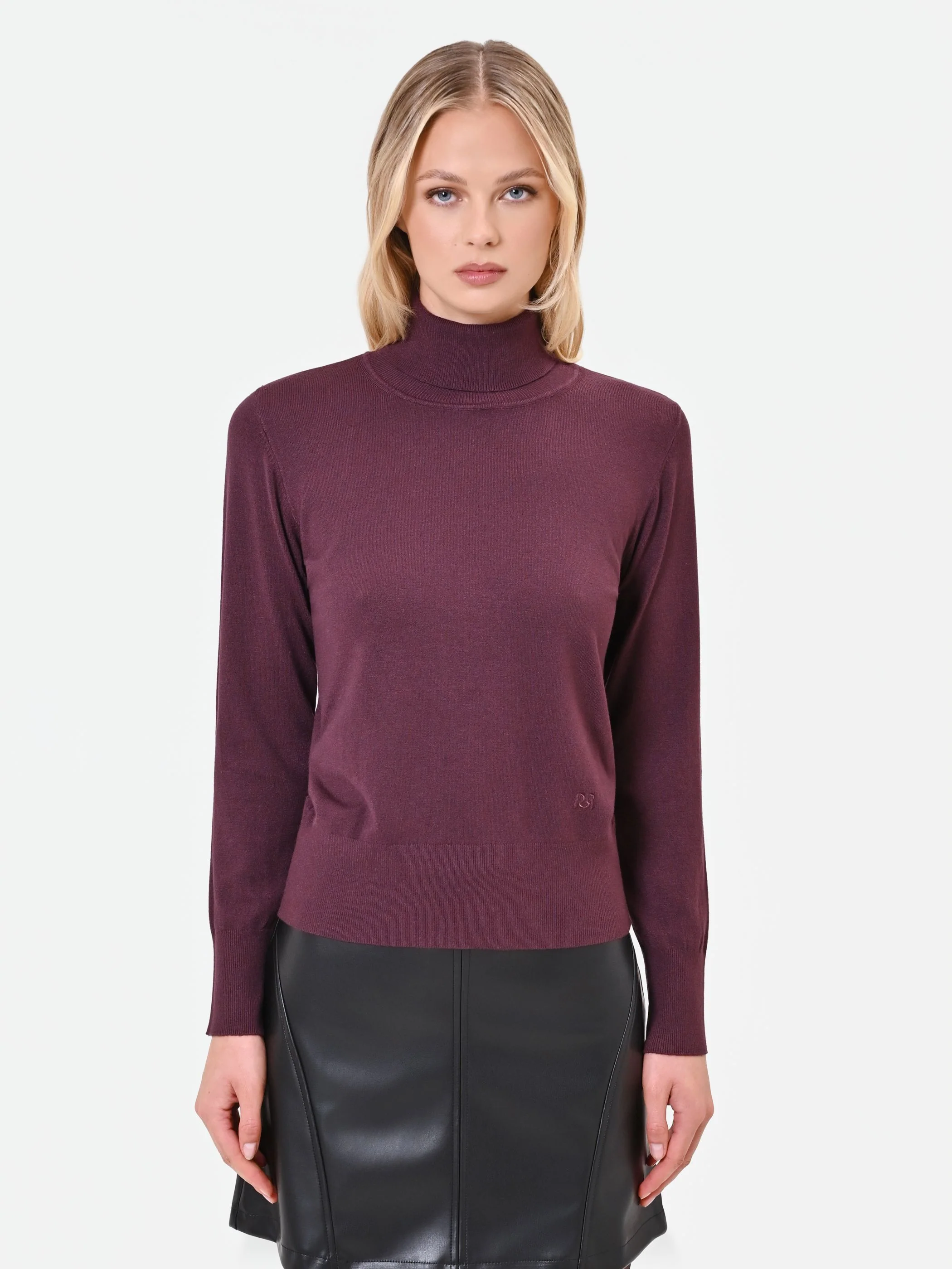Maglia dolcevita bordeaux - Image 2