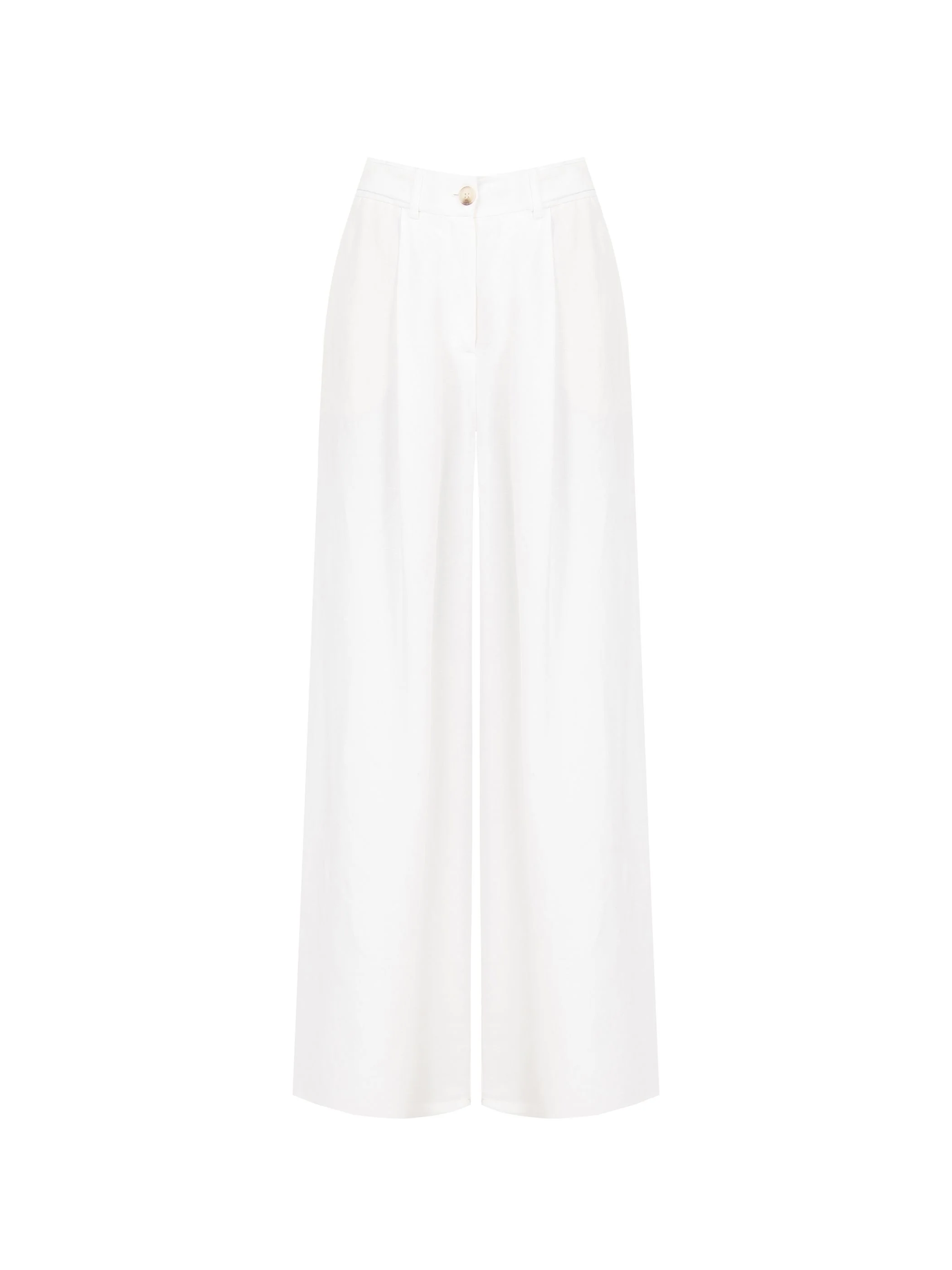 Pantalone a palazzo bianco in viscosa - Image 7