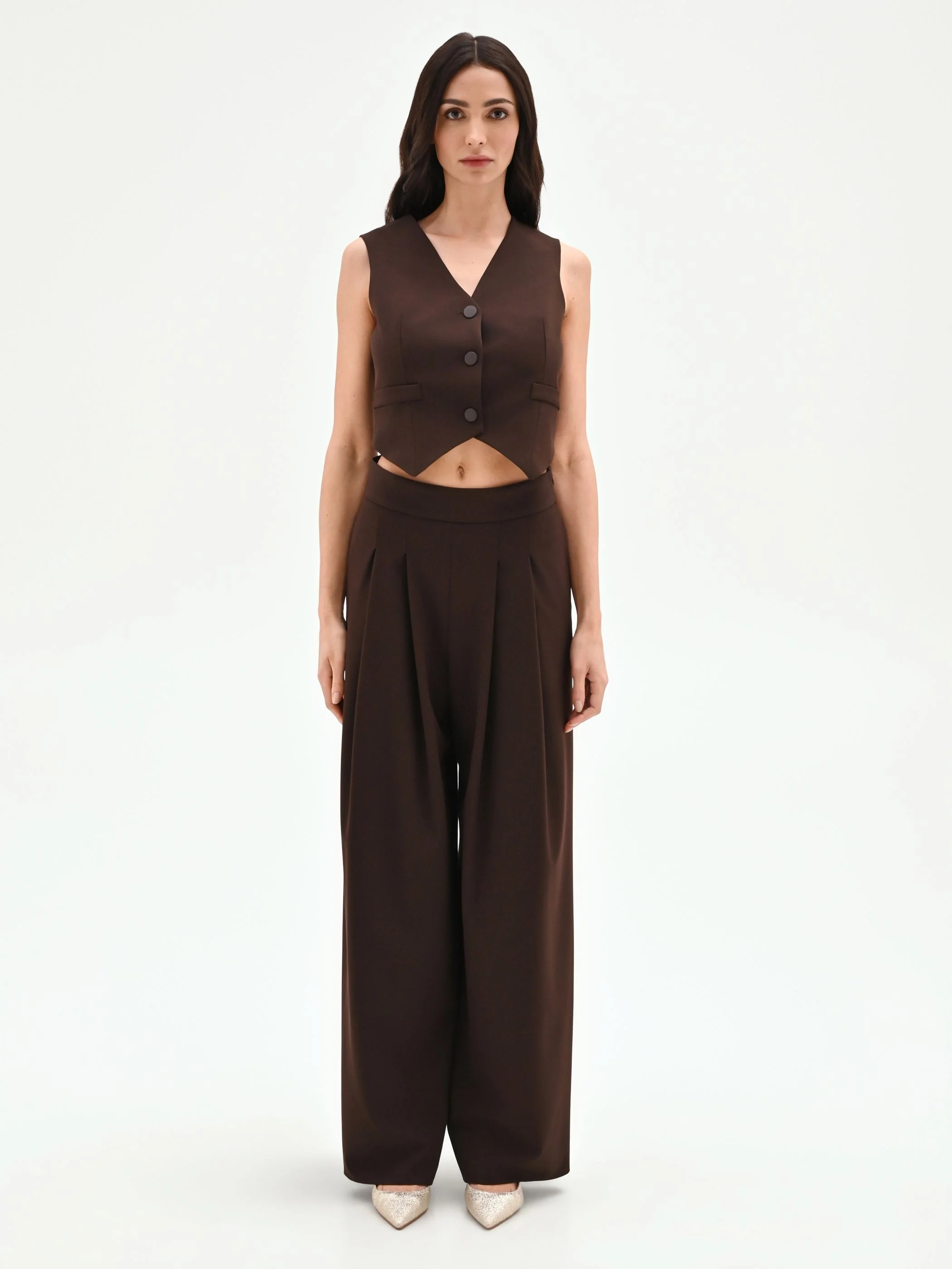 Pantalone a palazzo moro marrone