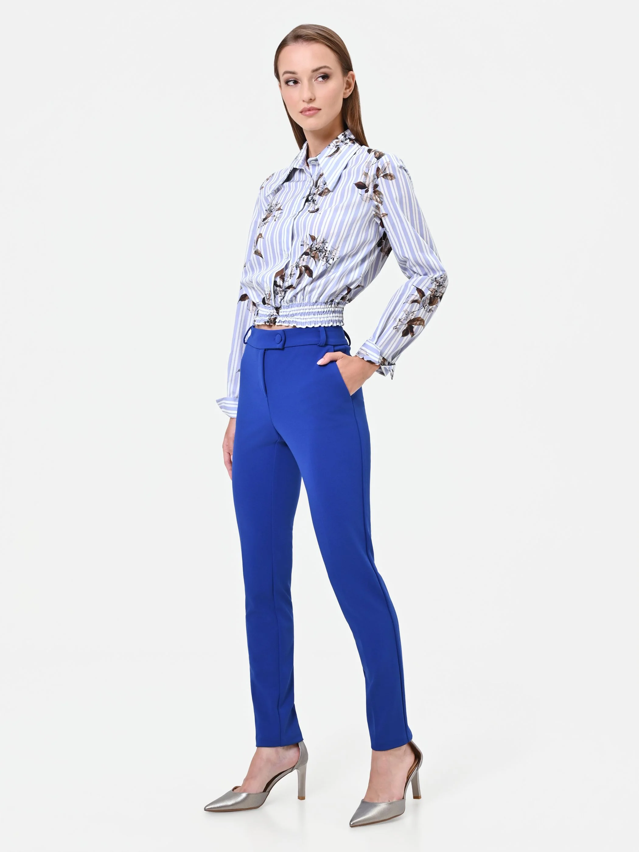 Pantalone a sigaretta blu cina - Image 4