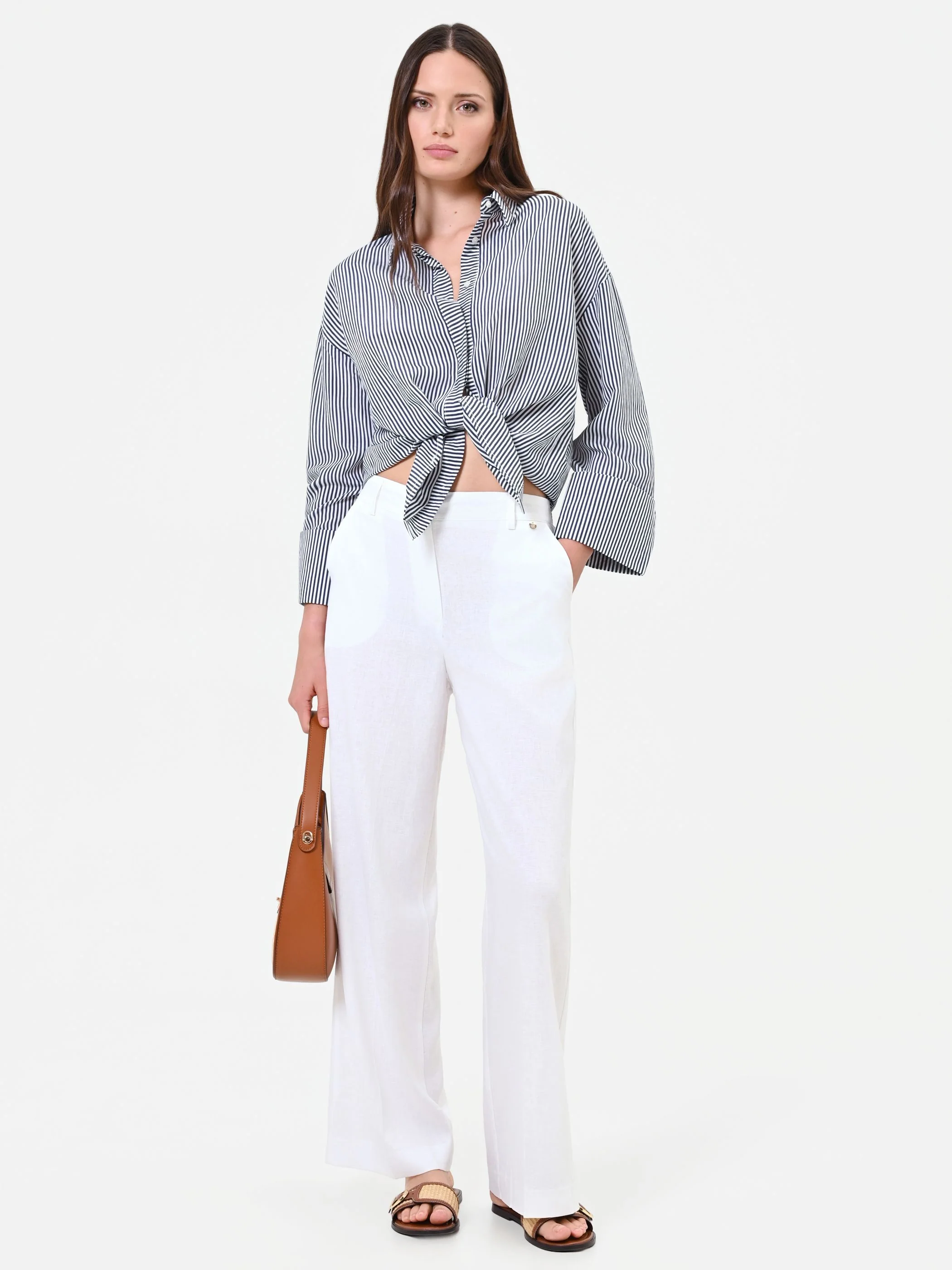 Pantalone bianco in lino - Image 6