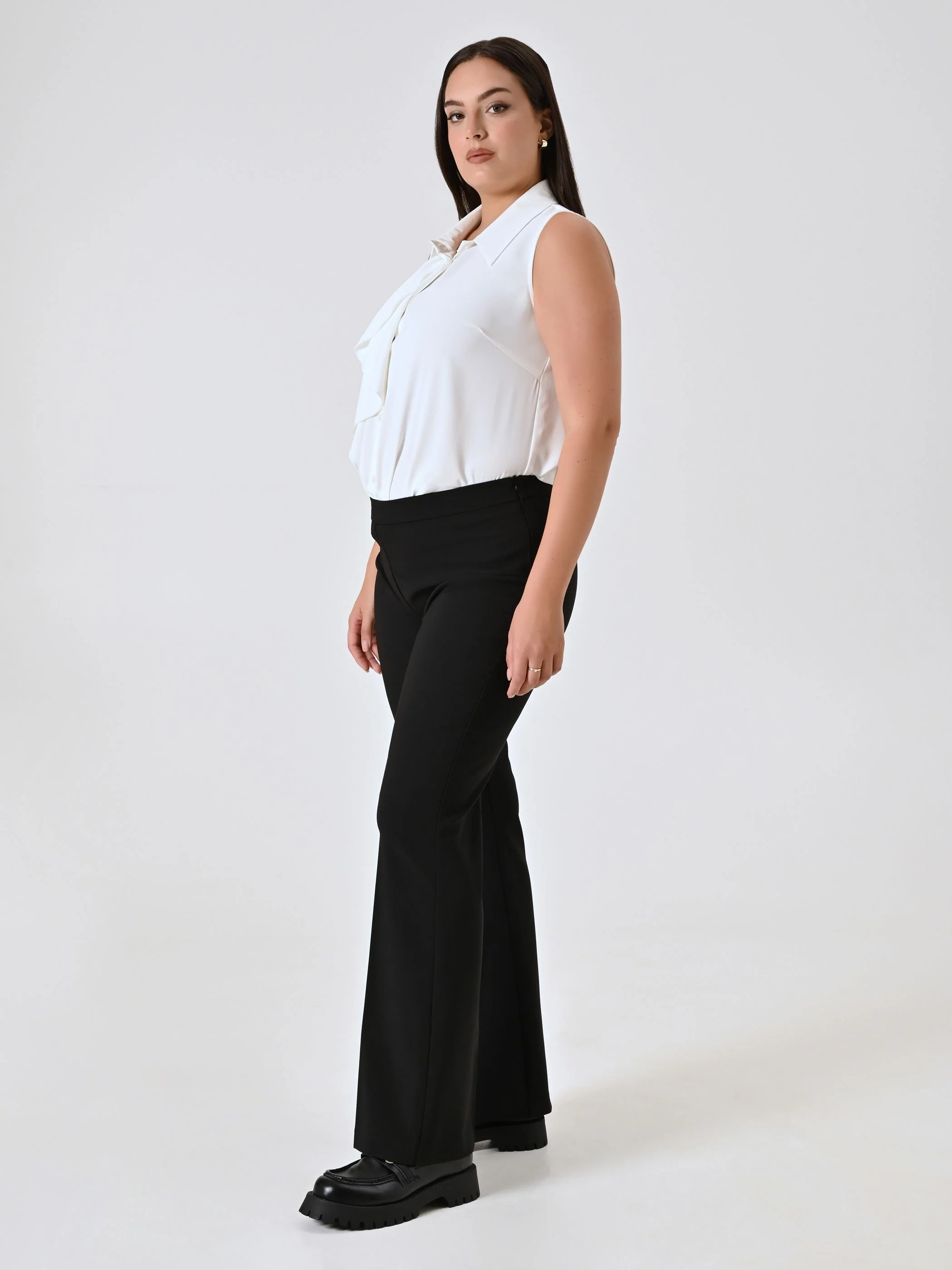Pantalone Curvy a Zampa Nero