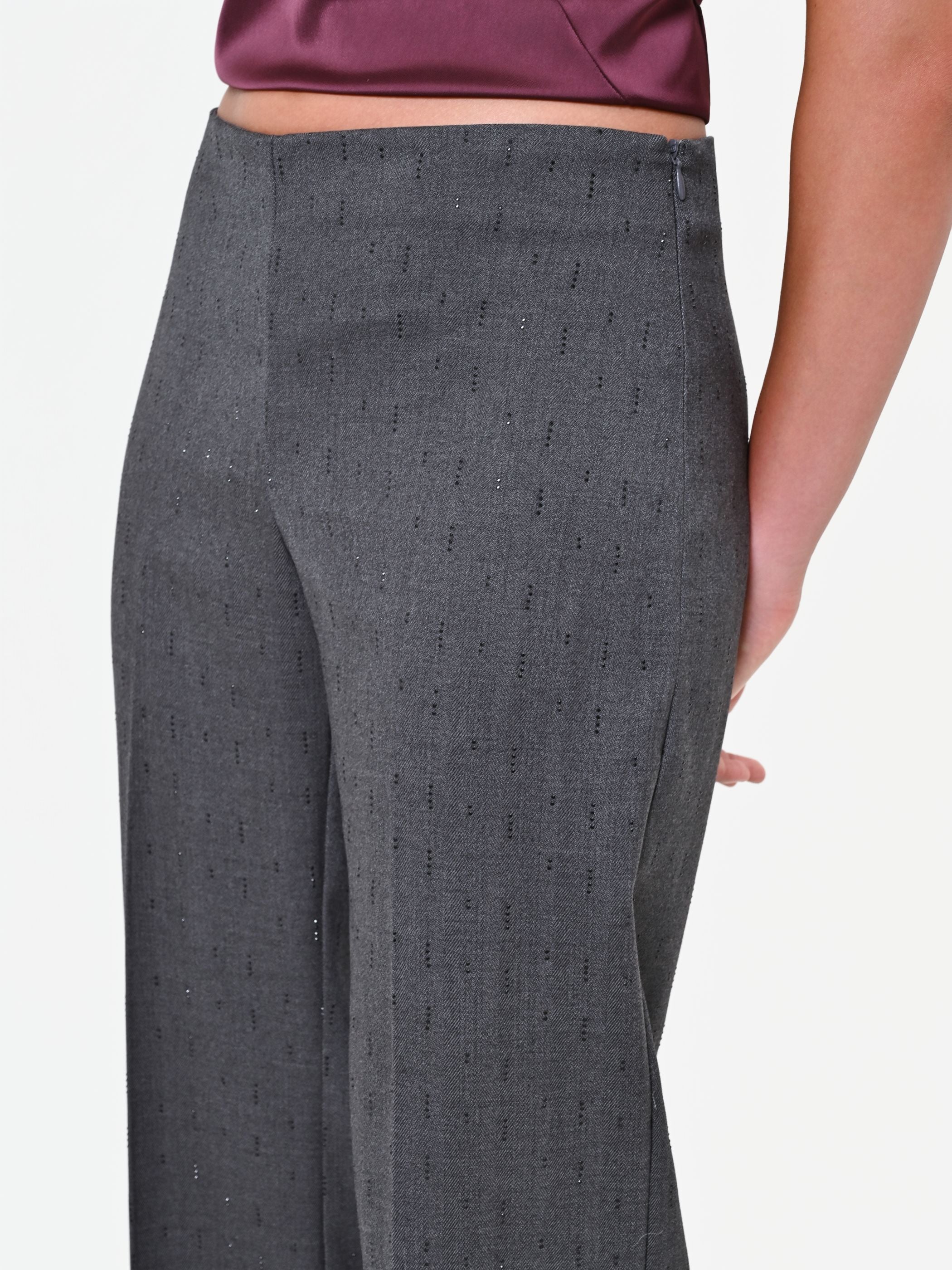 Pantalone grigio scuro a gamba dritta Giorgia Palmas X Rinascimento - Image 3