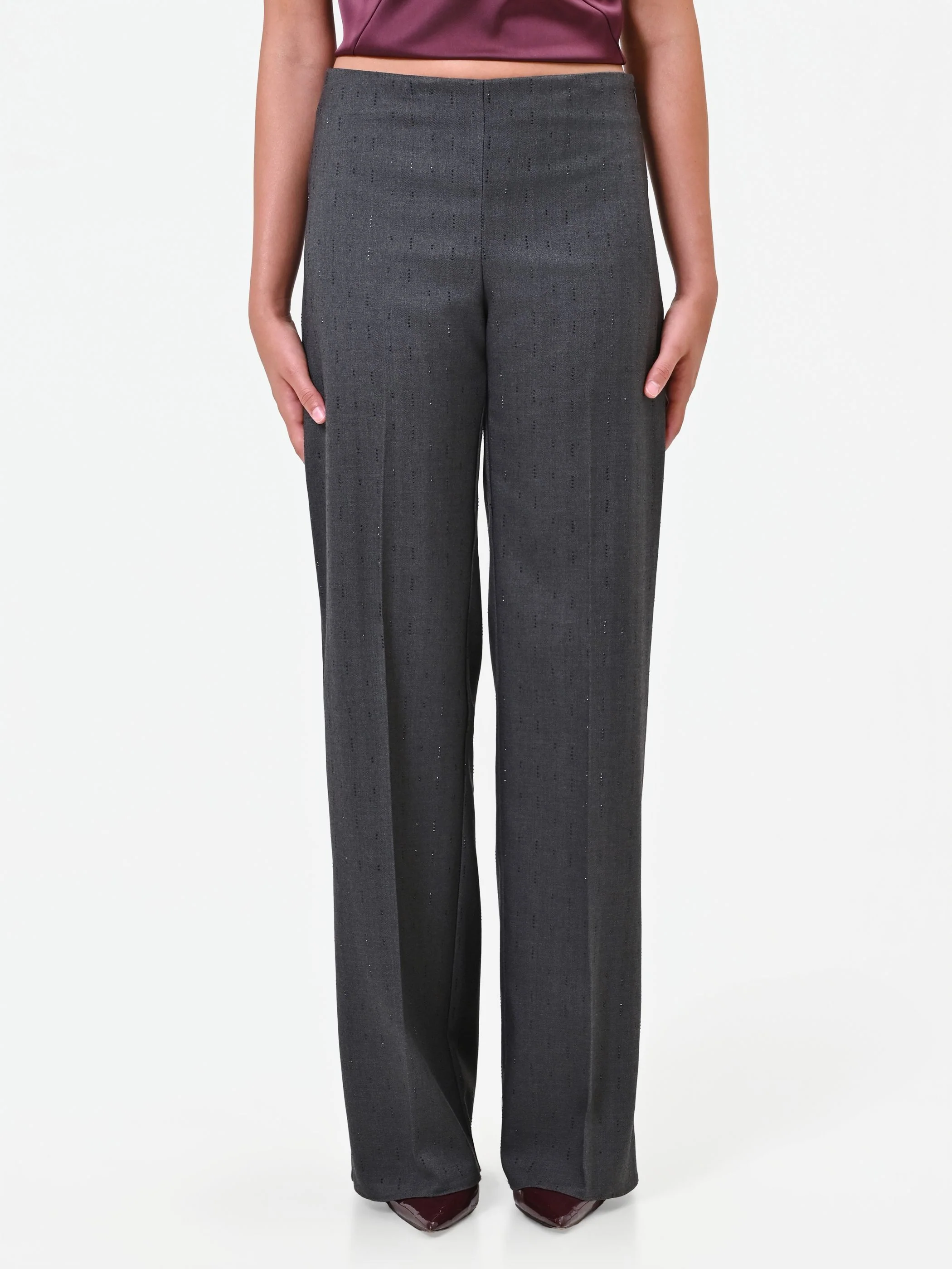 Pantalone grigio scuro a gamba dritta Giorgia Palmas X Rinascimento - Image 5