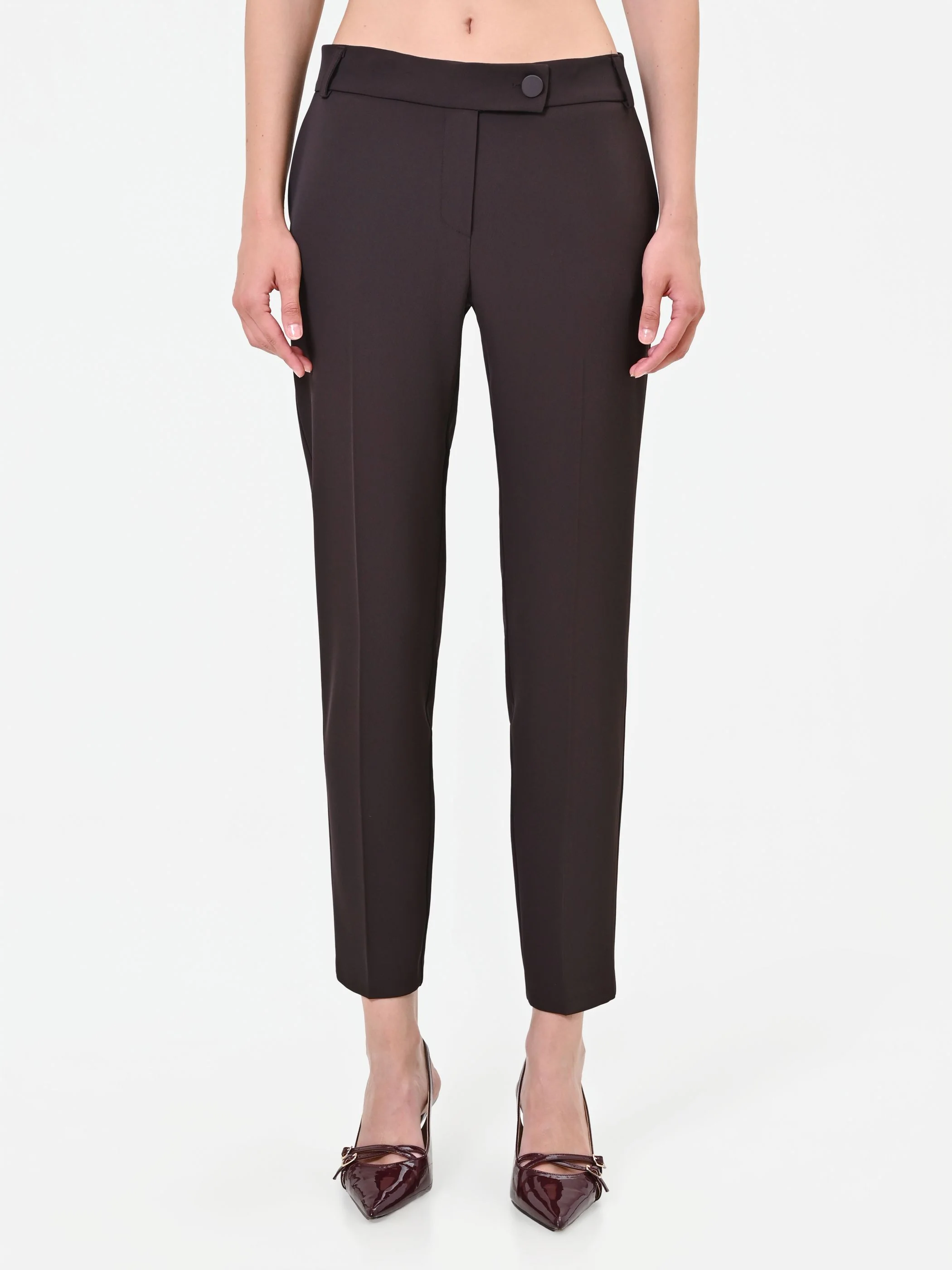 Pantalone marrone moro con piega stirata - Image 2