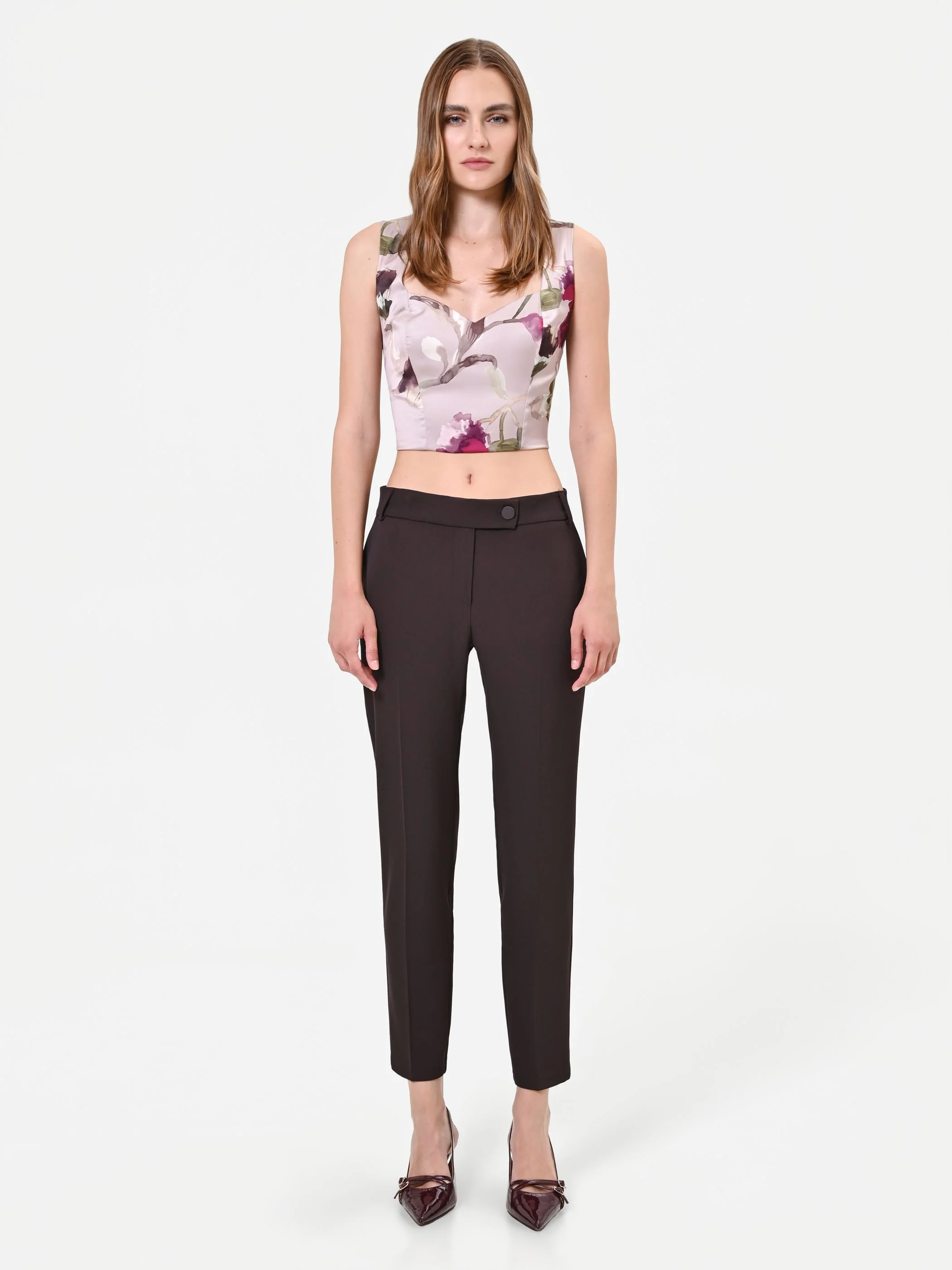 Pantalone marrone moro con piega stirata - Image 3