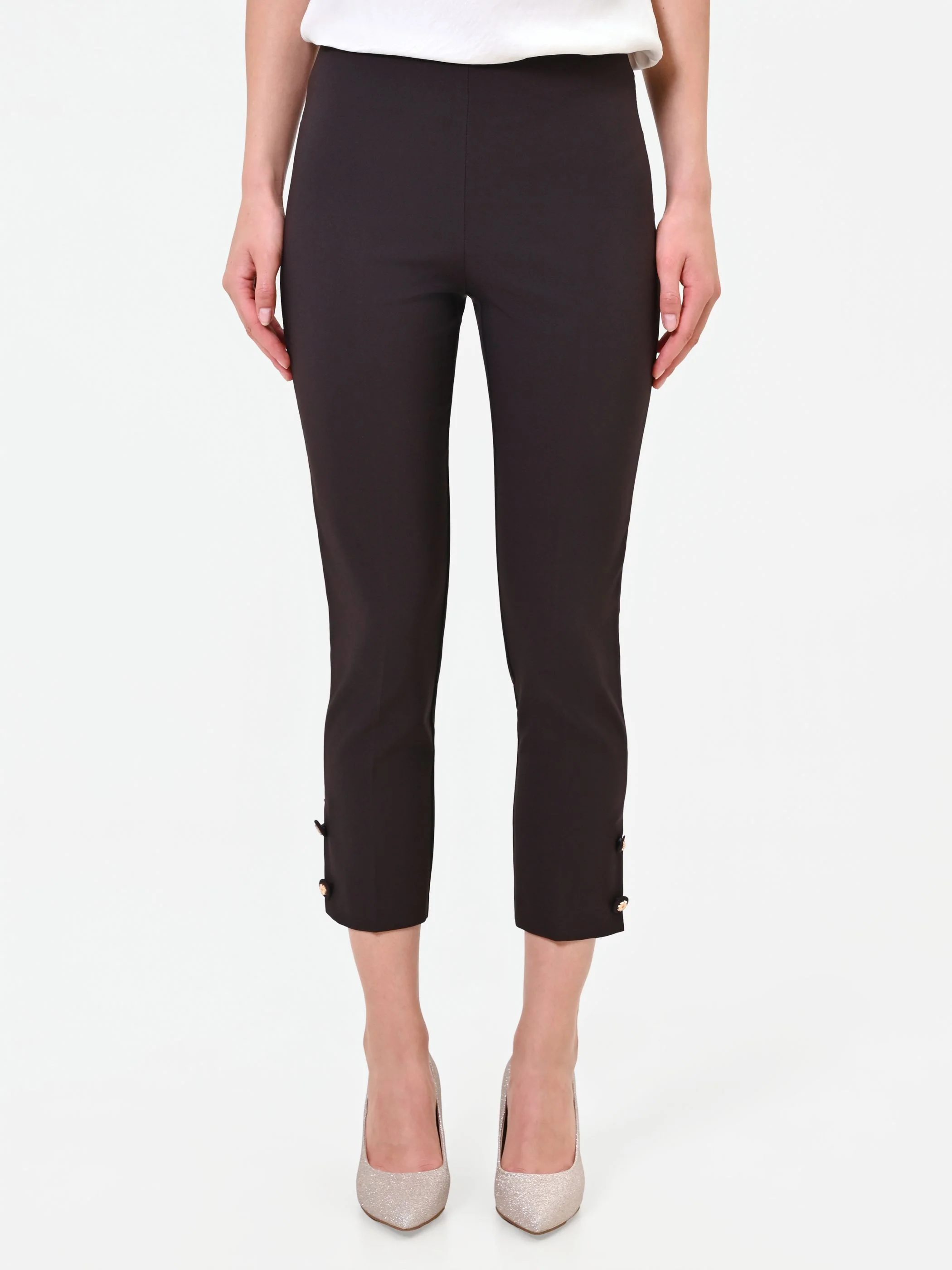 Pantalone moro marrone con spacchetto laterale - Image 2