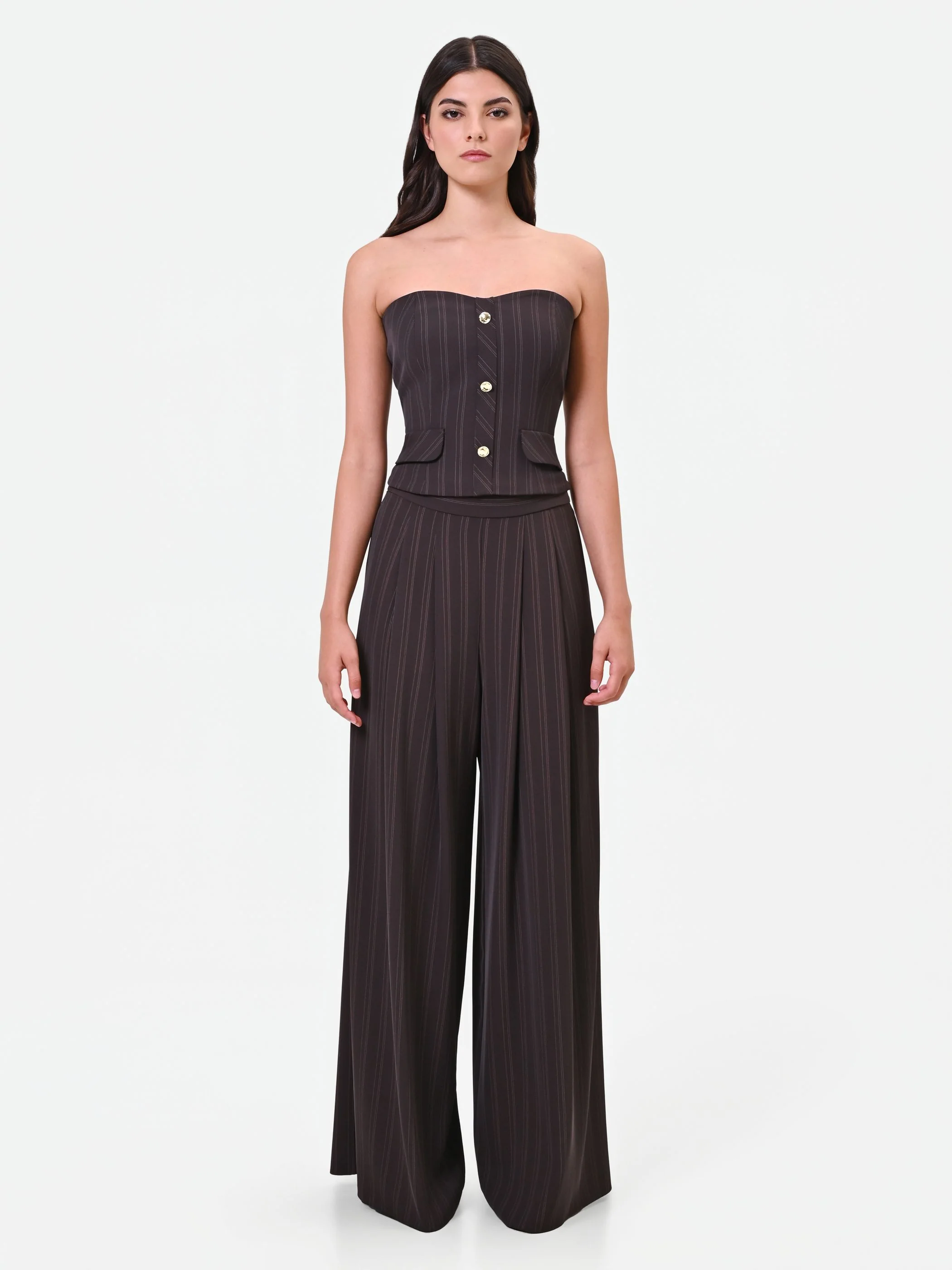 Pantalone palazzo gessato testa di moro Giorgia Palmas X Rinascimento