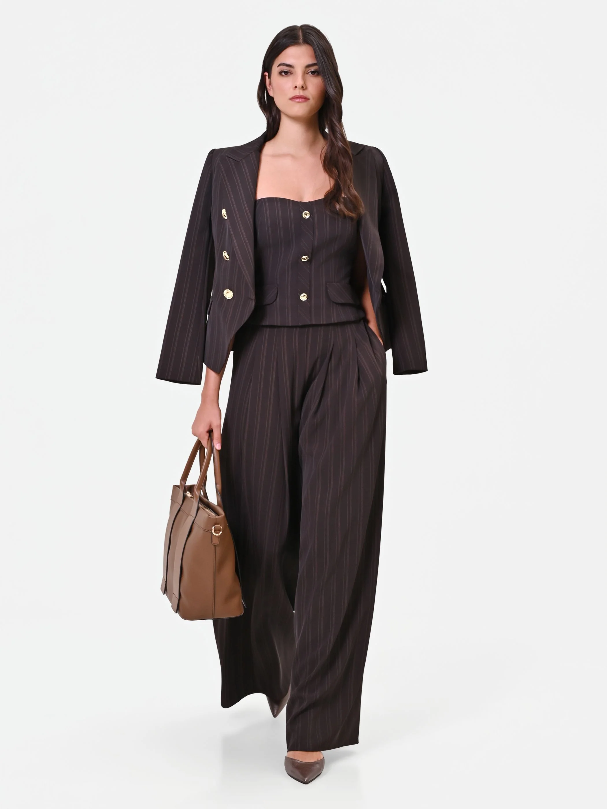 Pantalone palazzo gessato testa di moro Giorgia Palmas X Rinascimento - Image 6