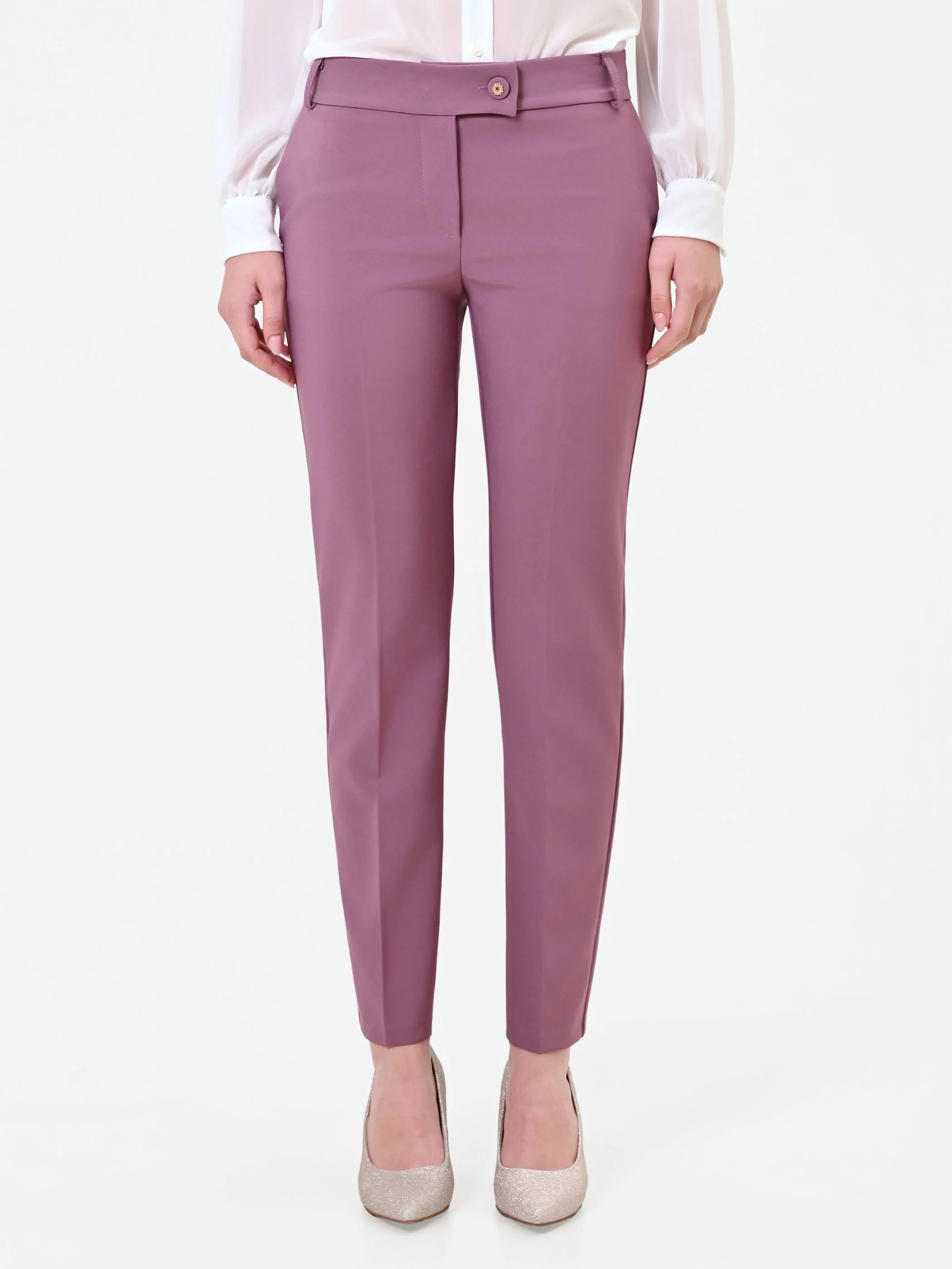 Pantalone rosa antico a sigaretta - Image 2