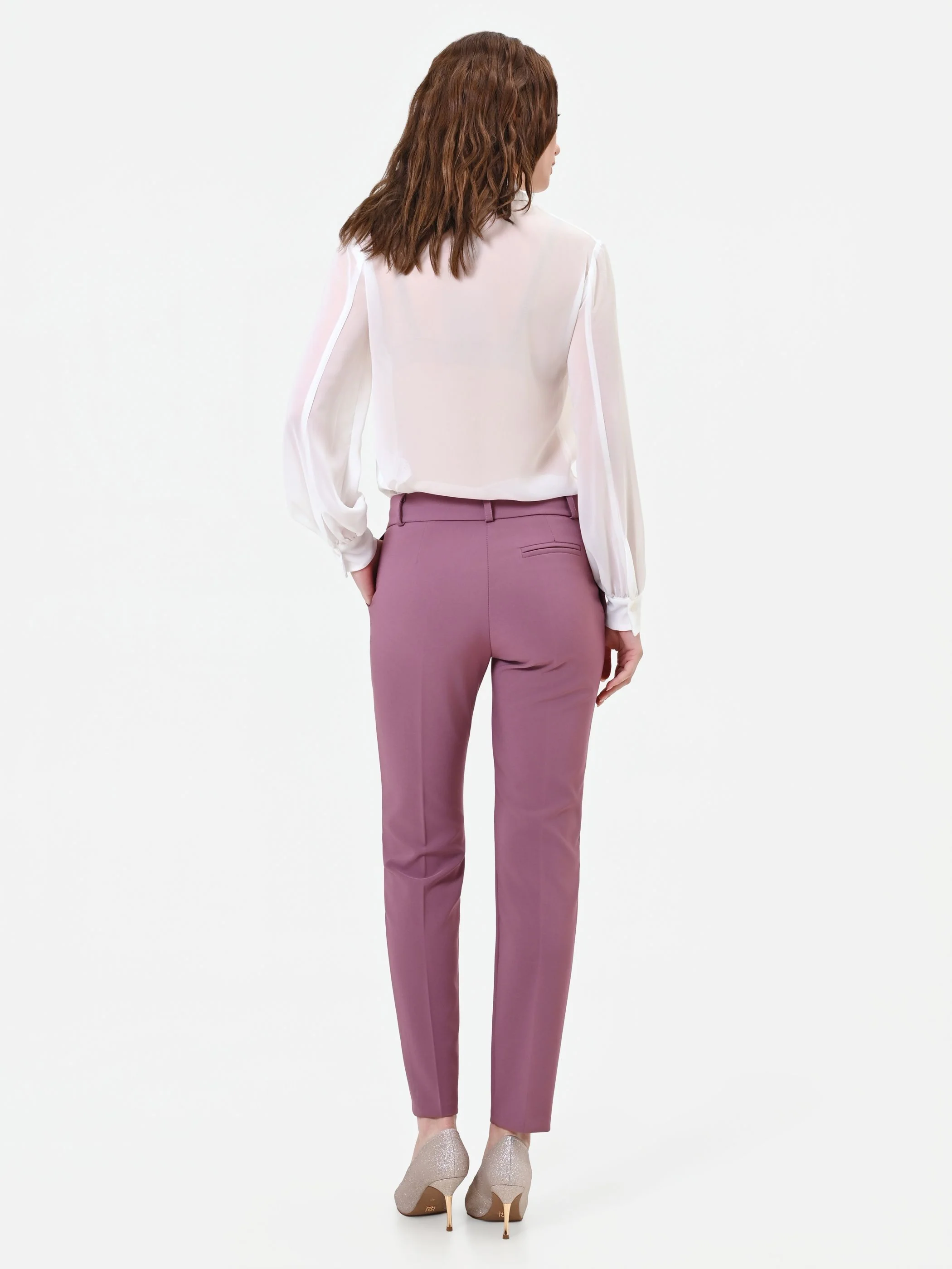 Pantalone rosa antico a sigaretta - Image 3