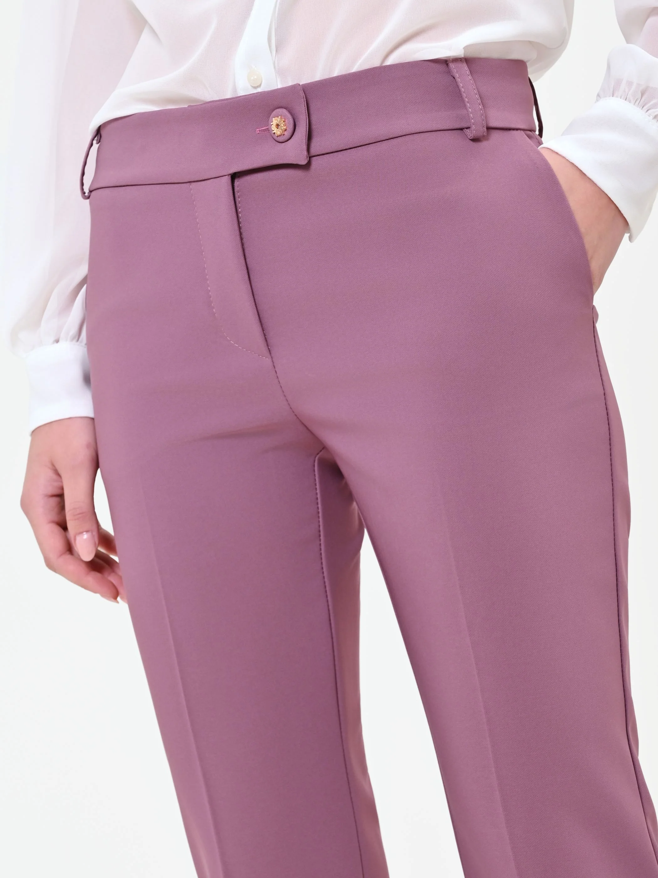 Pantalone rosa antico a sigaretta - Image 4