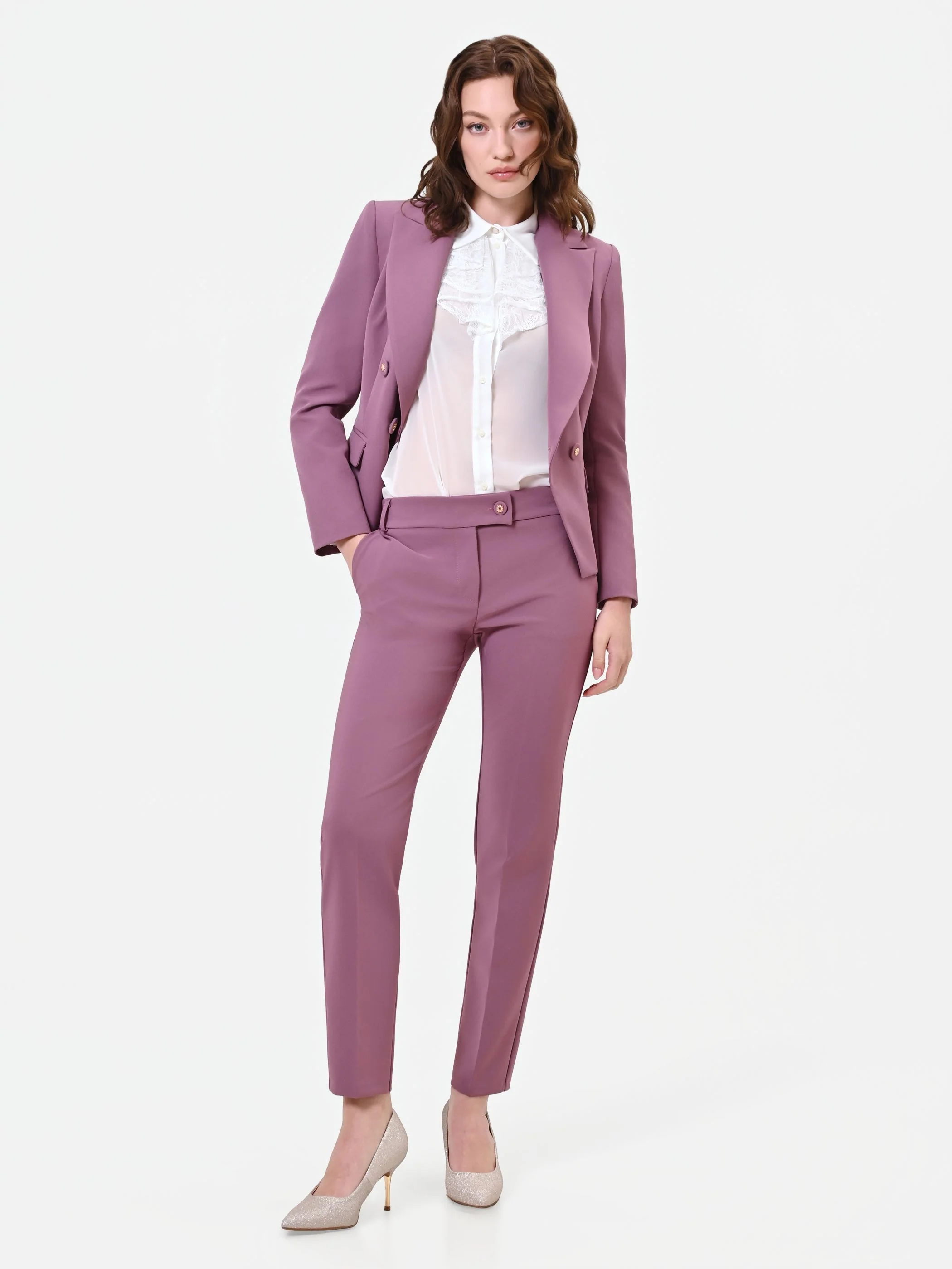 Pantalone rosa antico a sigaretta - Image 6