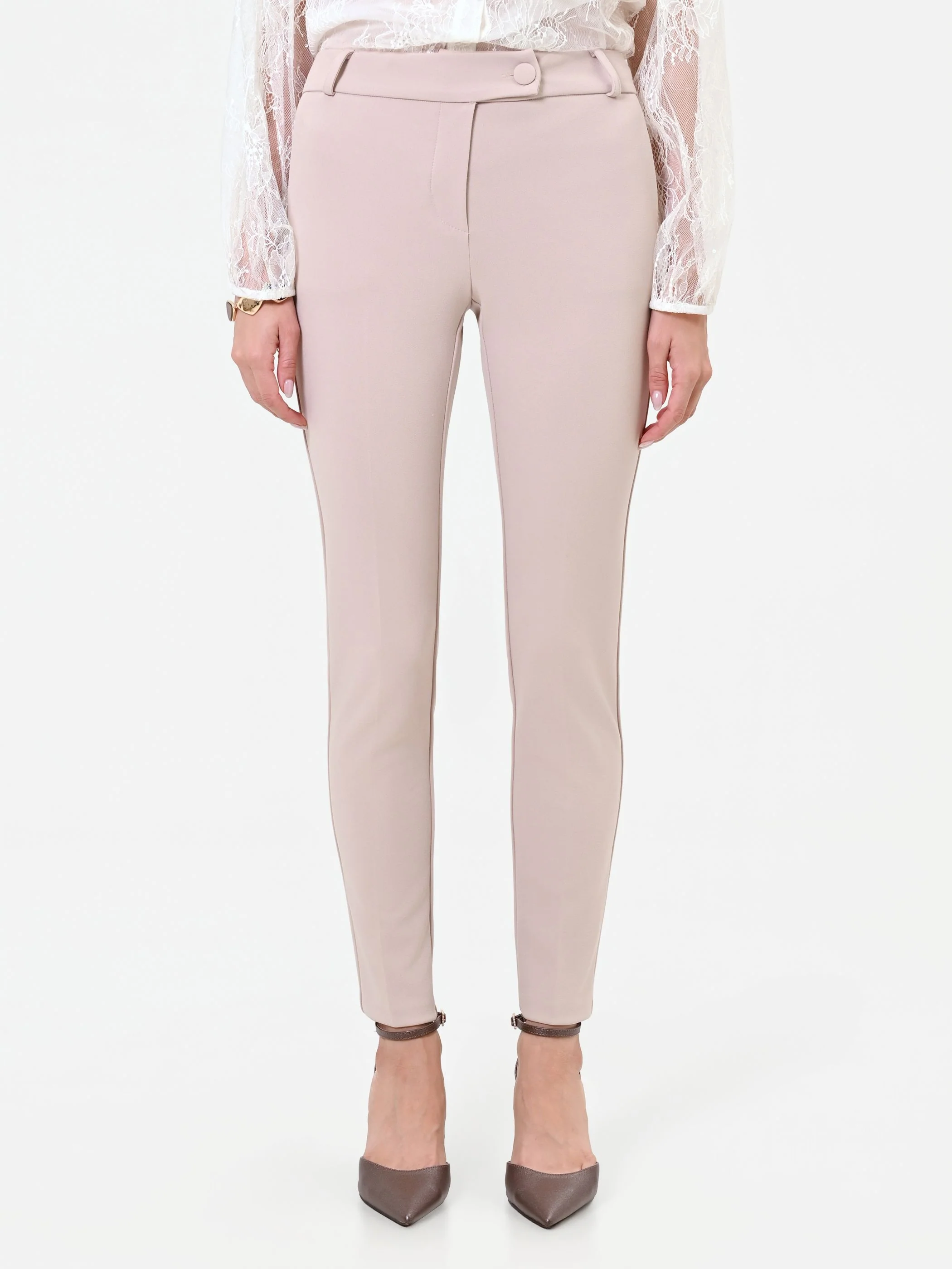 Pantalone skinny tortora beige - Image 2