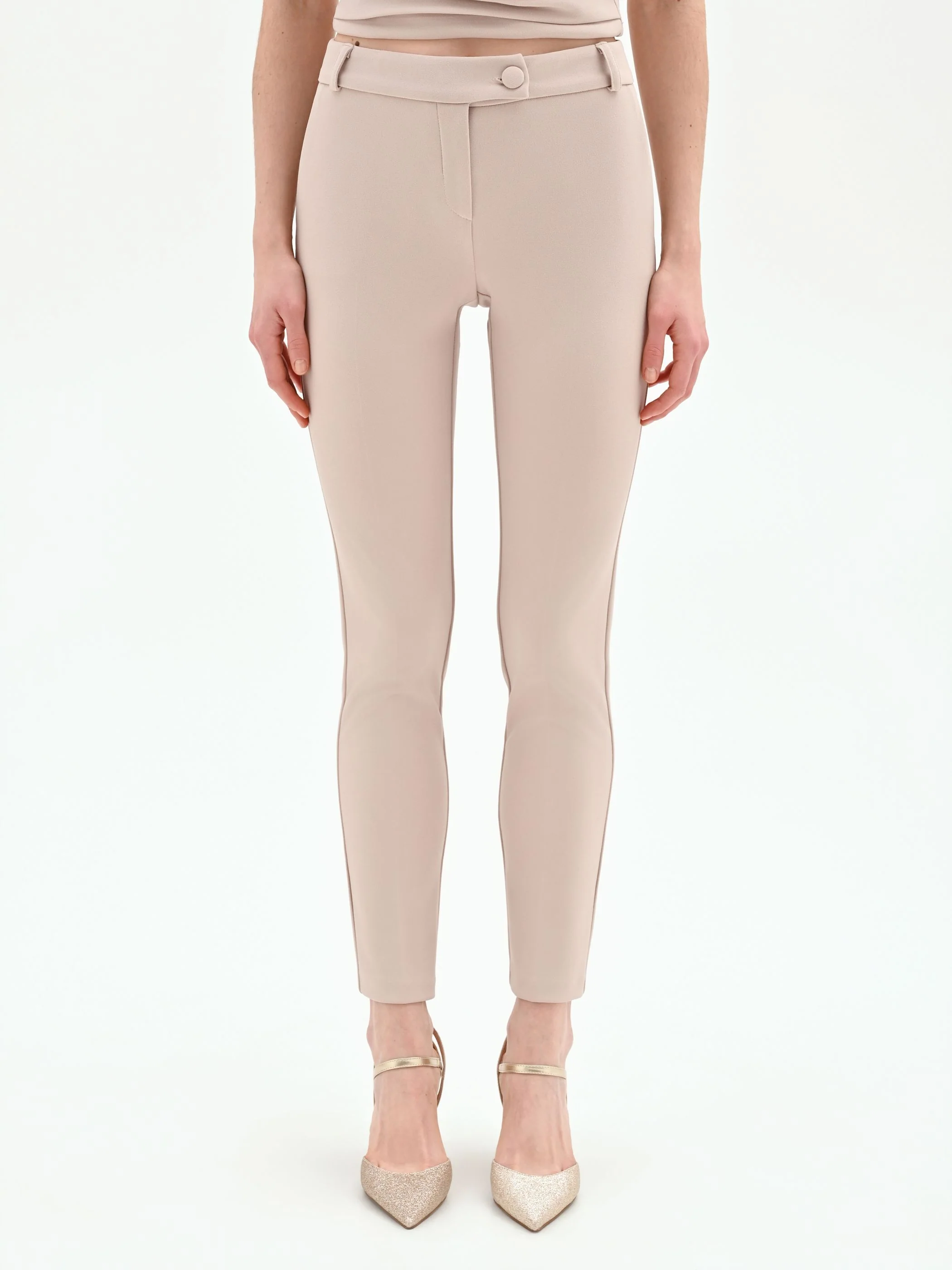 Pantalone tortora beige skinny - Image 2