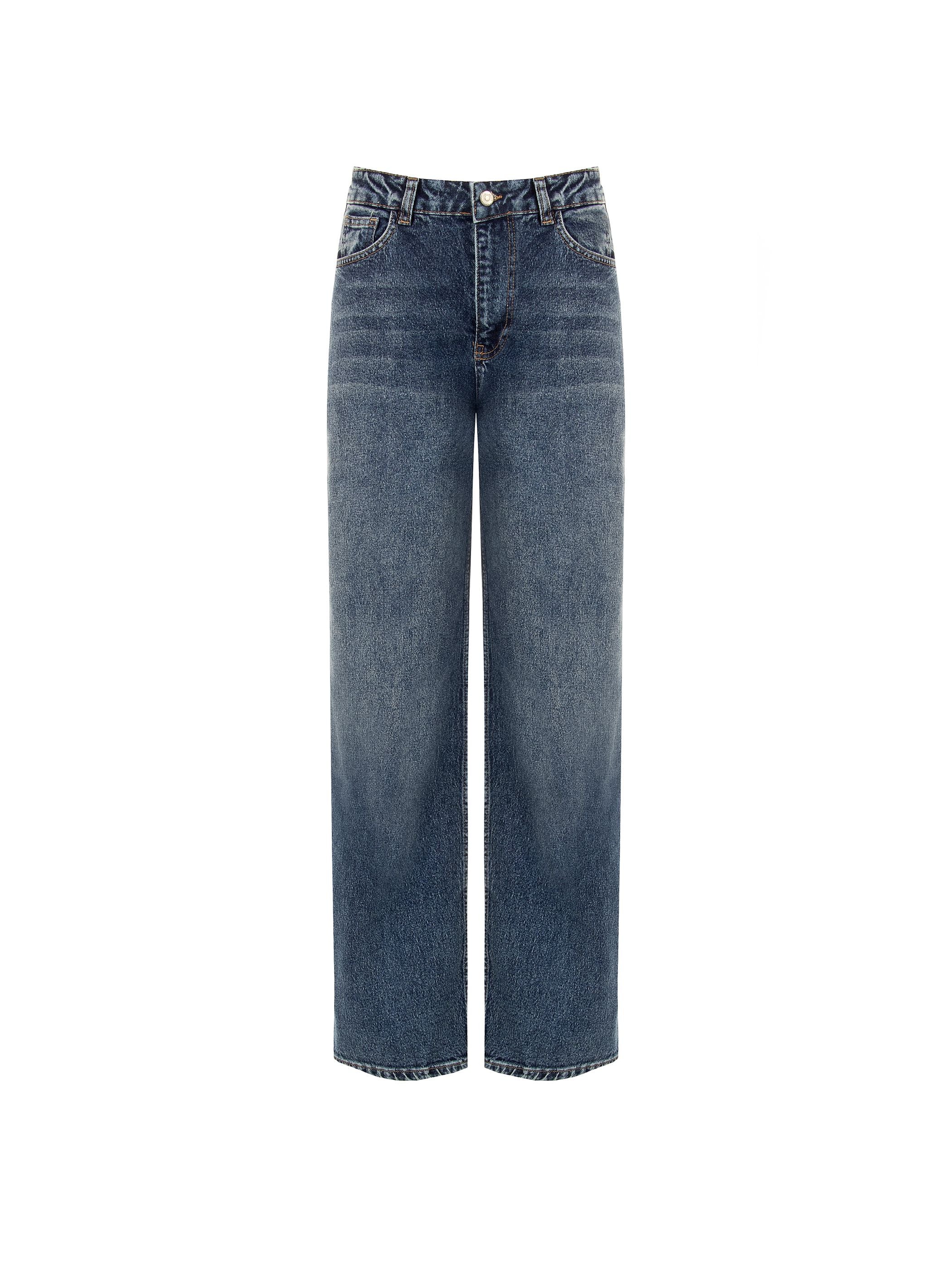 Pantaloni jeans a gamba dritta blu indaco - Image 6
