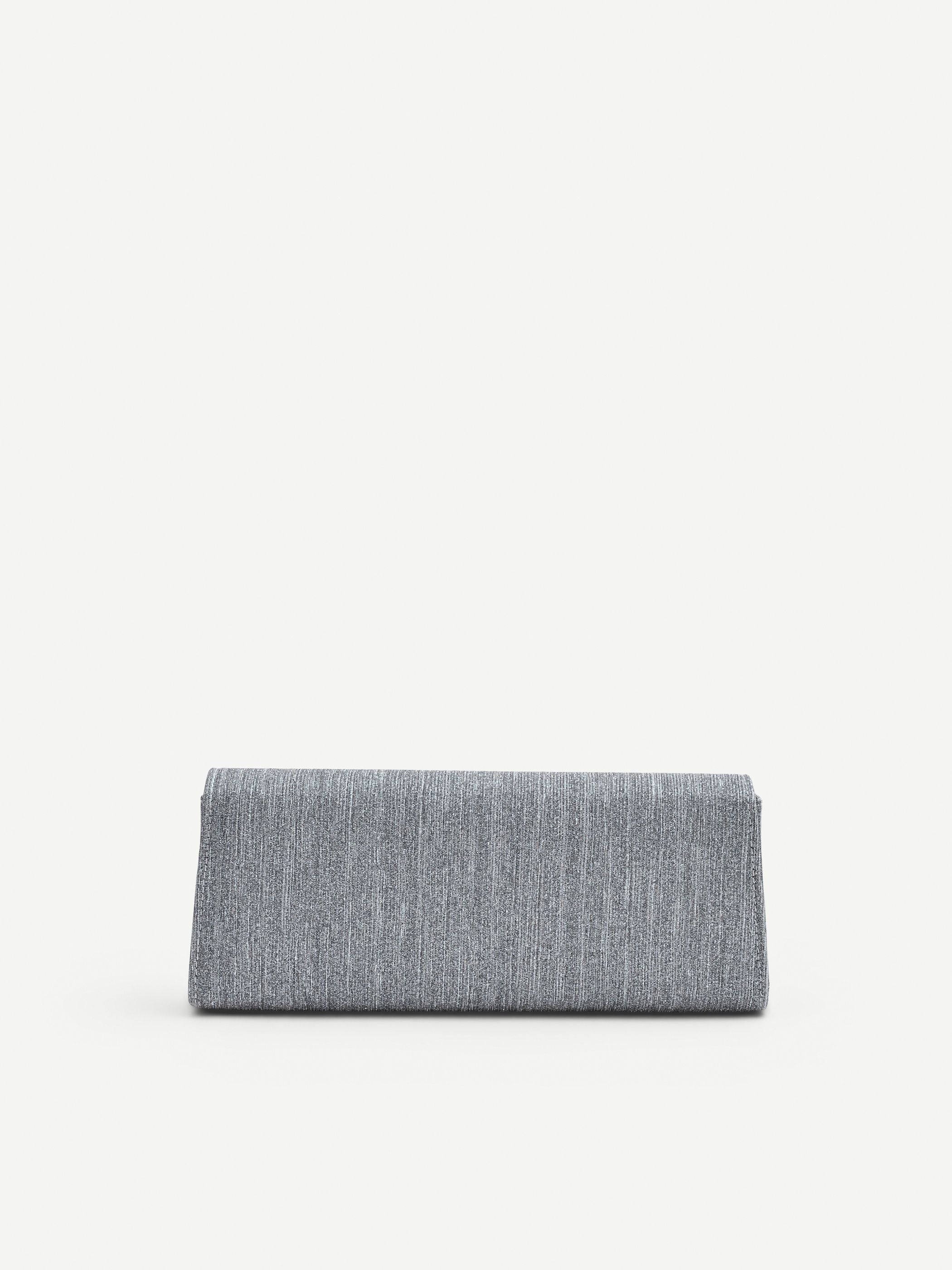 Pochette argento brillante dal design rettangolare - Image 2