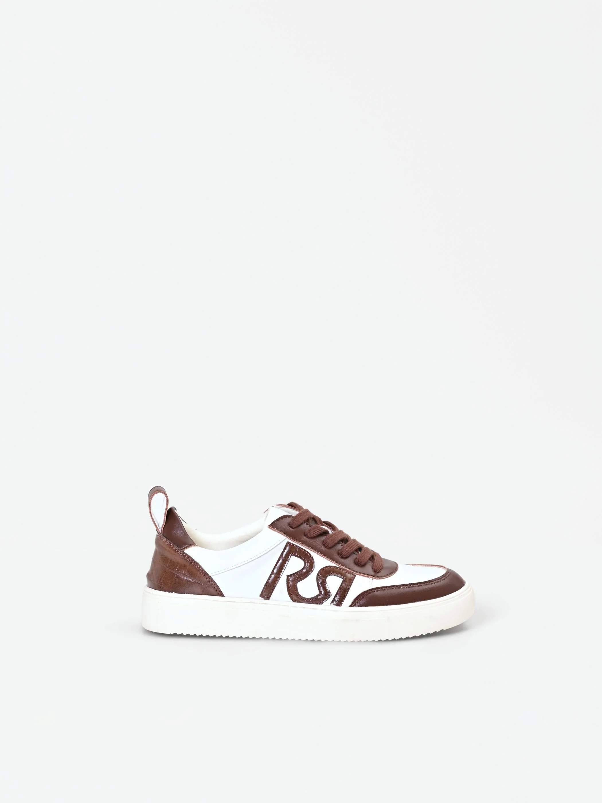 Sneaker cioccolato con inserti effetto coccodrillo - Image 4