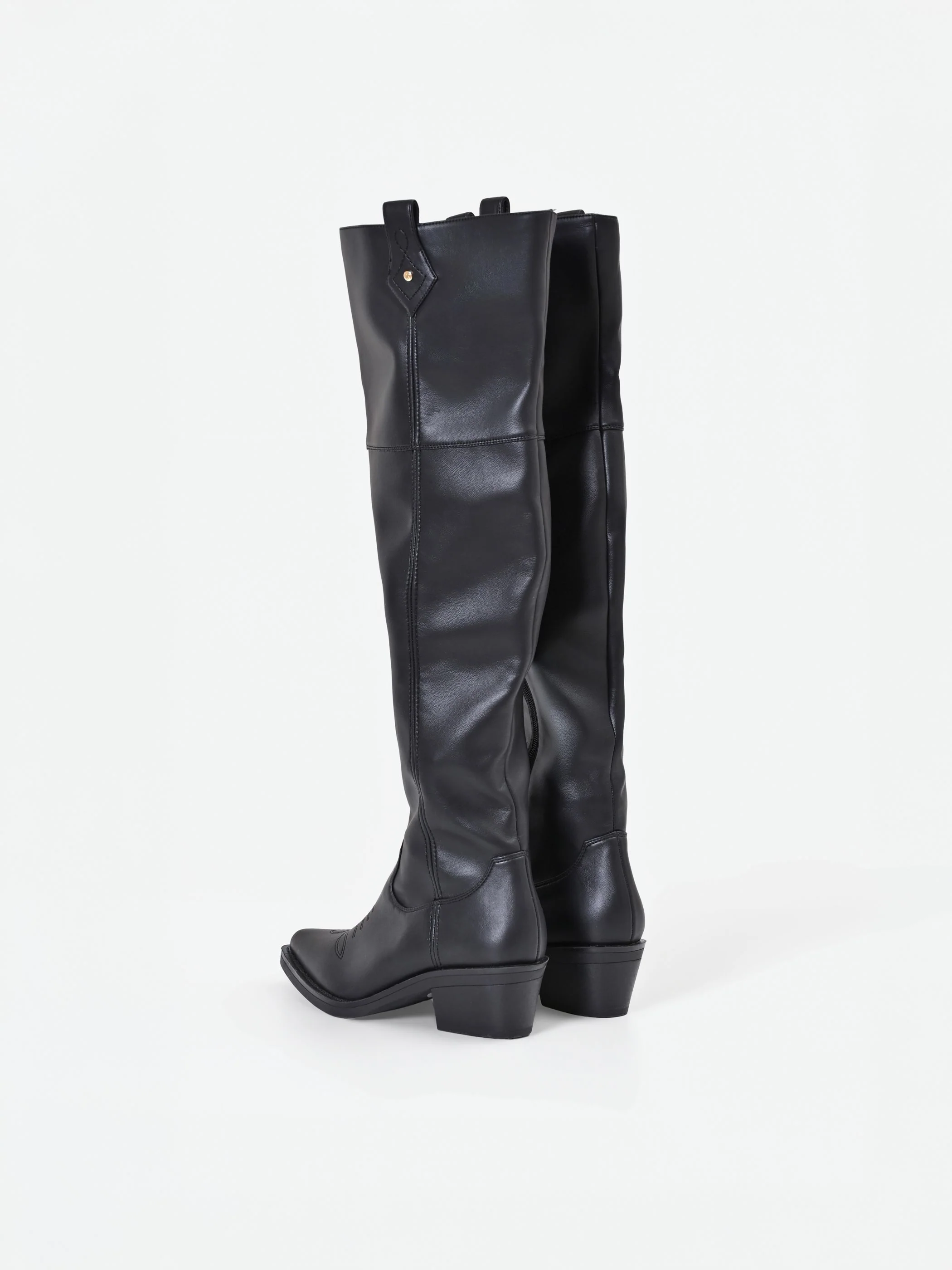 Stivale nero stile texano con gambale alto - Image 2