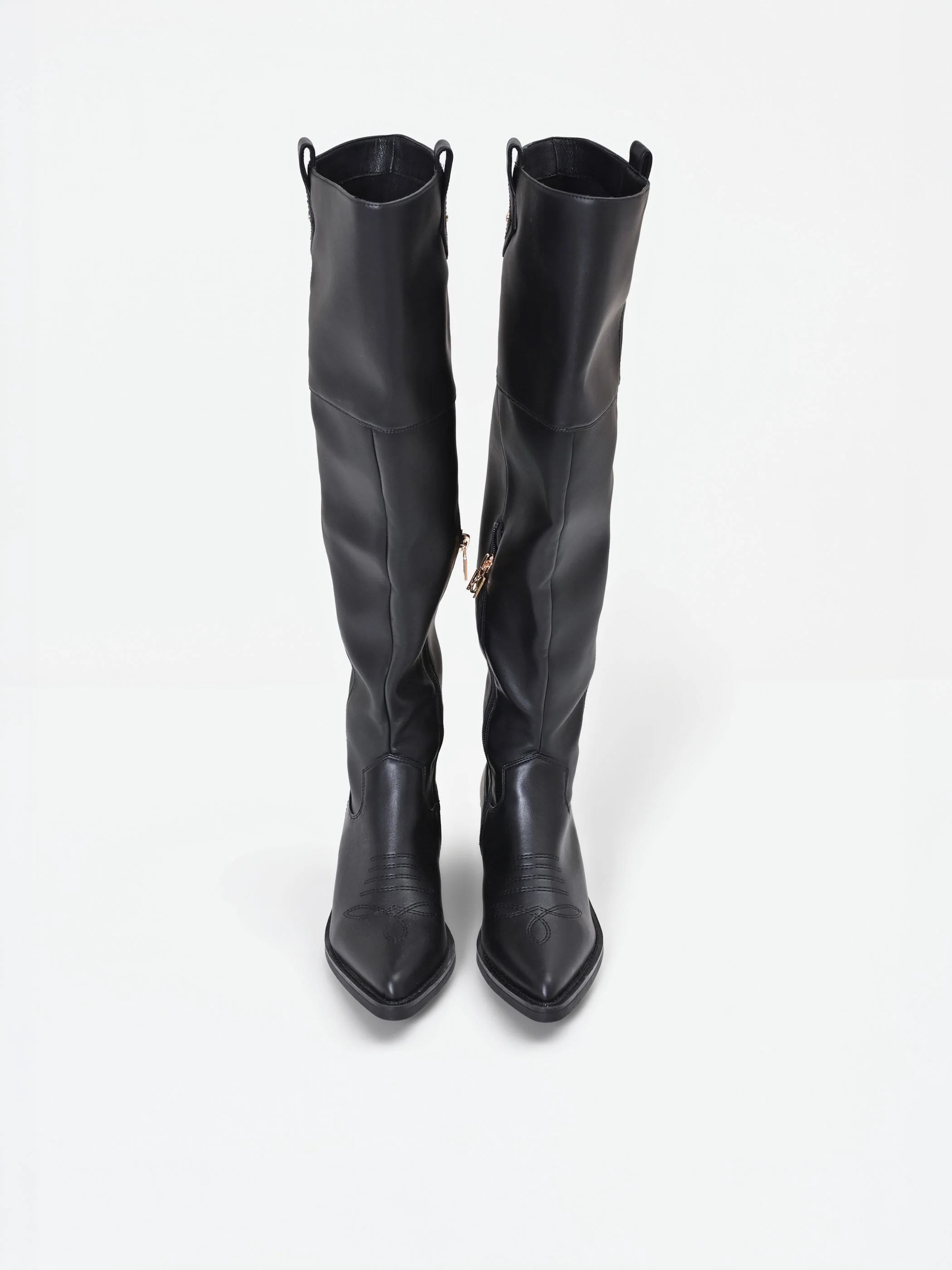 Stivale nero stile texano con gambale alto - Image 4