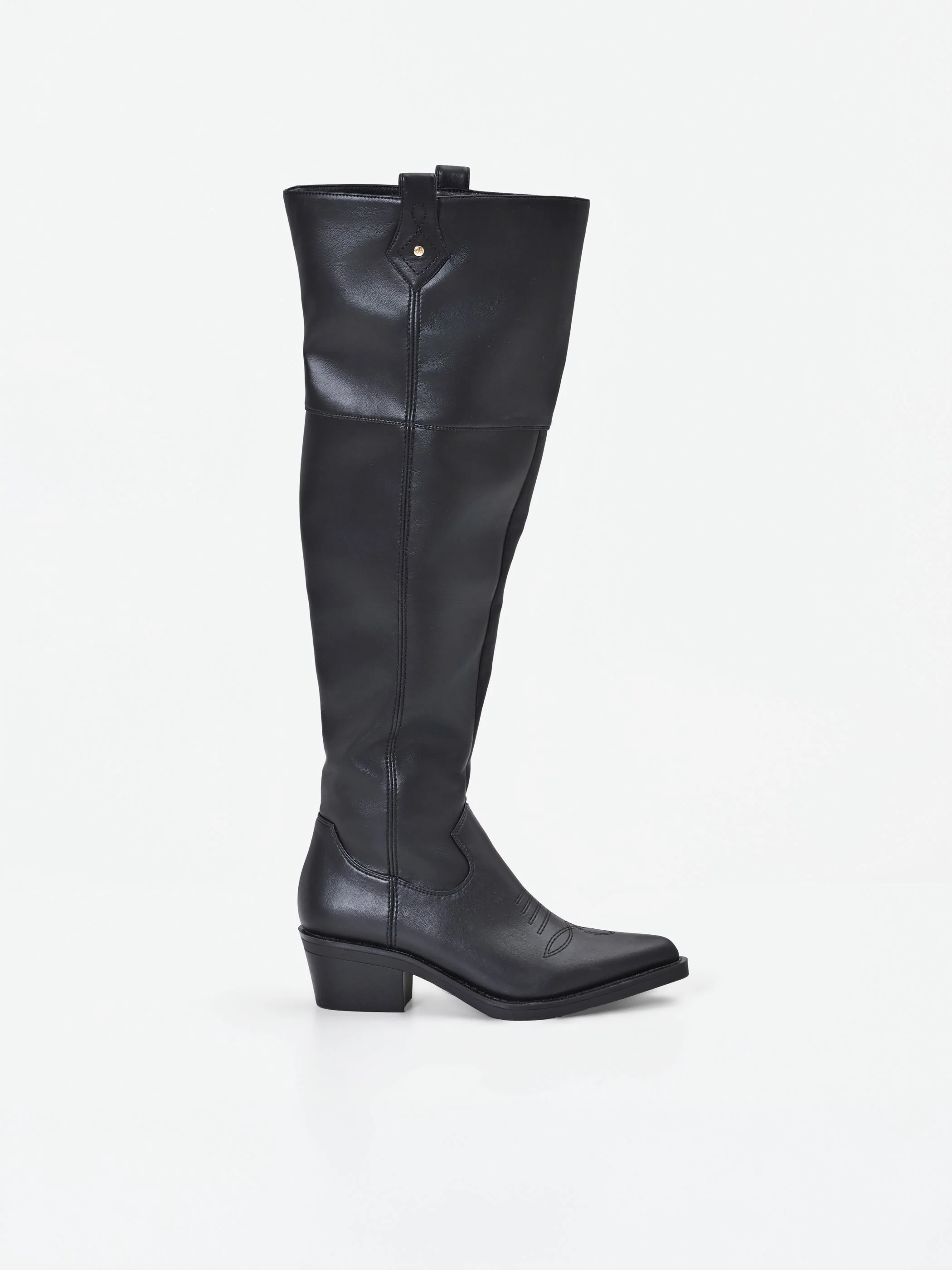 Stivale nero stile texano con gambale alto - Image 6