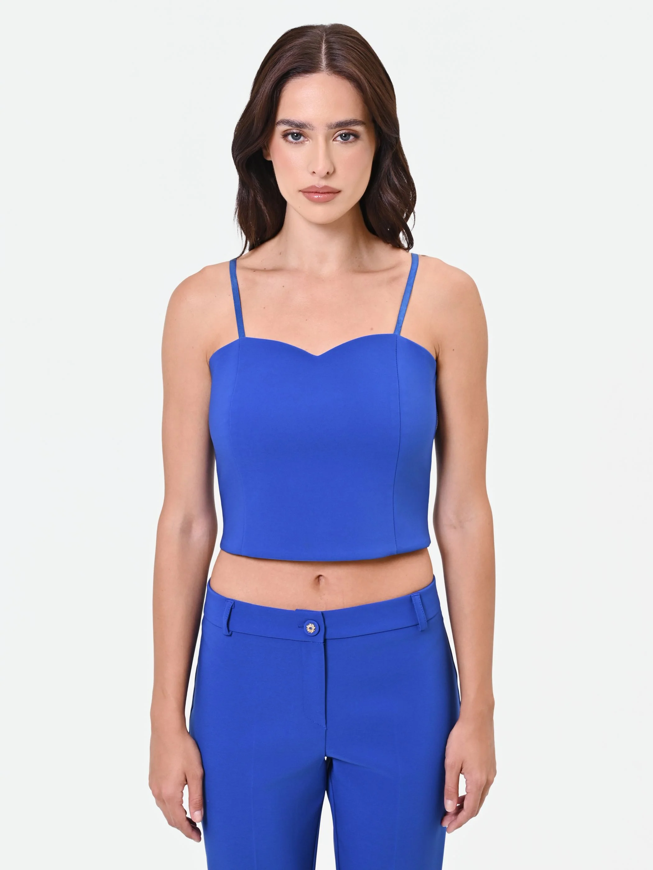 Top bustier crop blu cina - Image 5