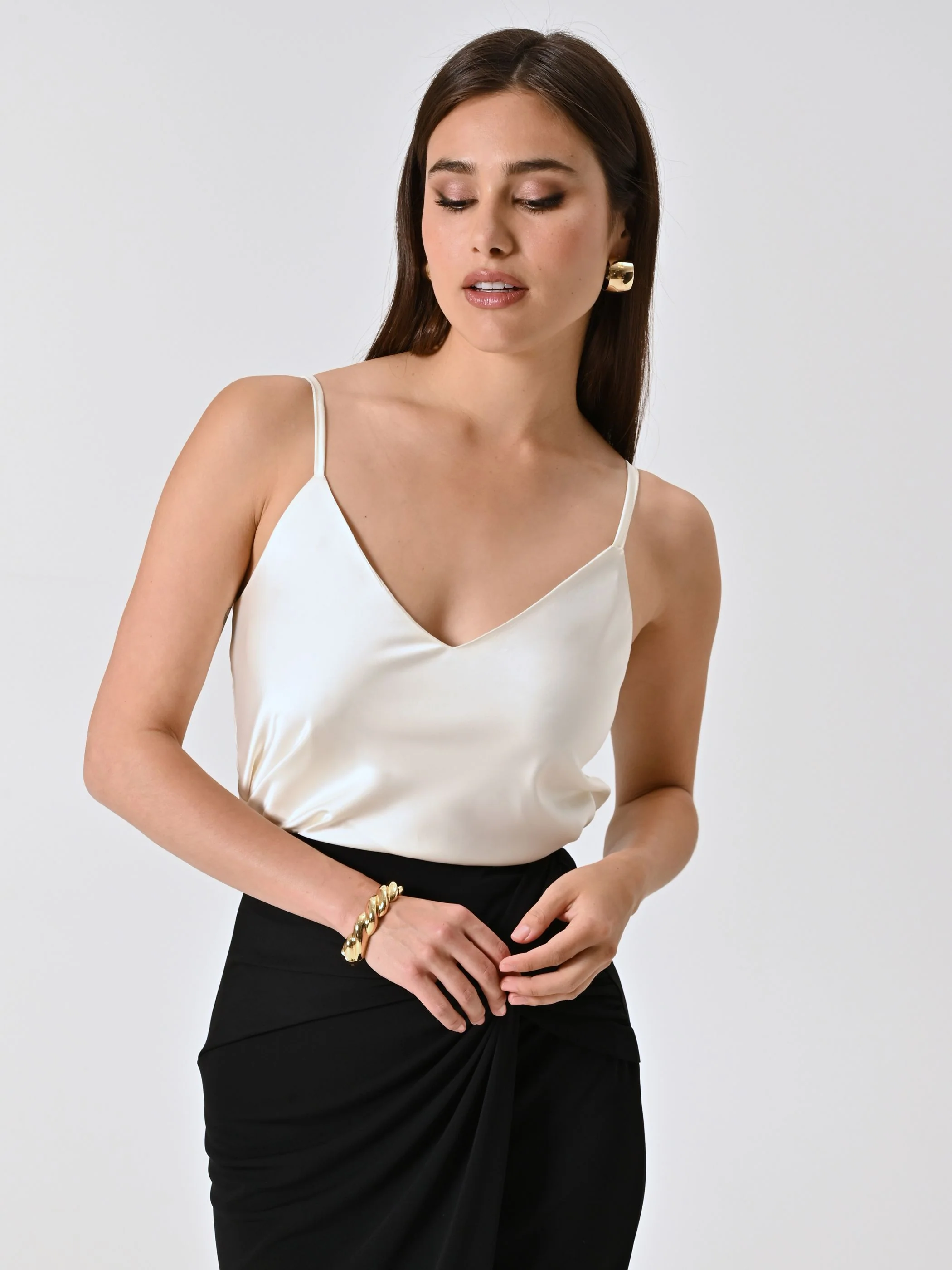 Top Spalline Sottili Bianco - Image 2