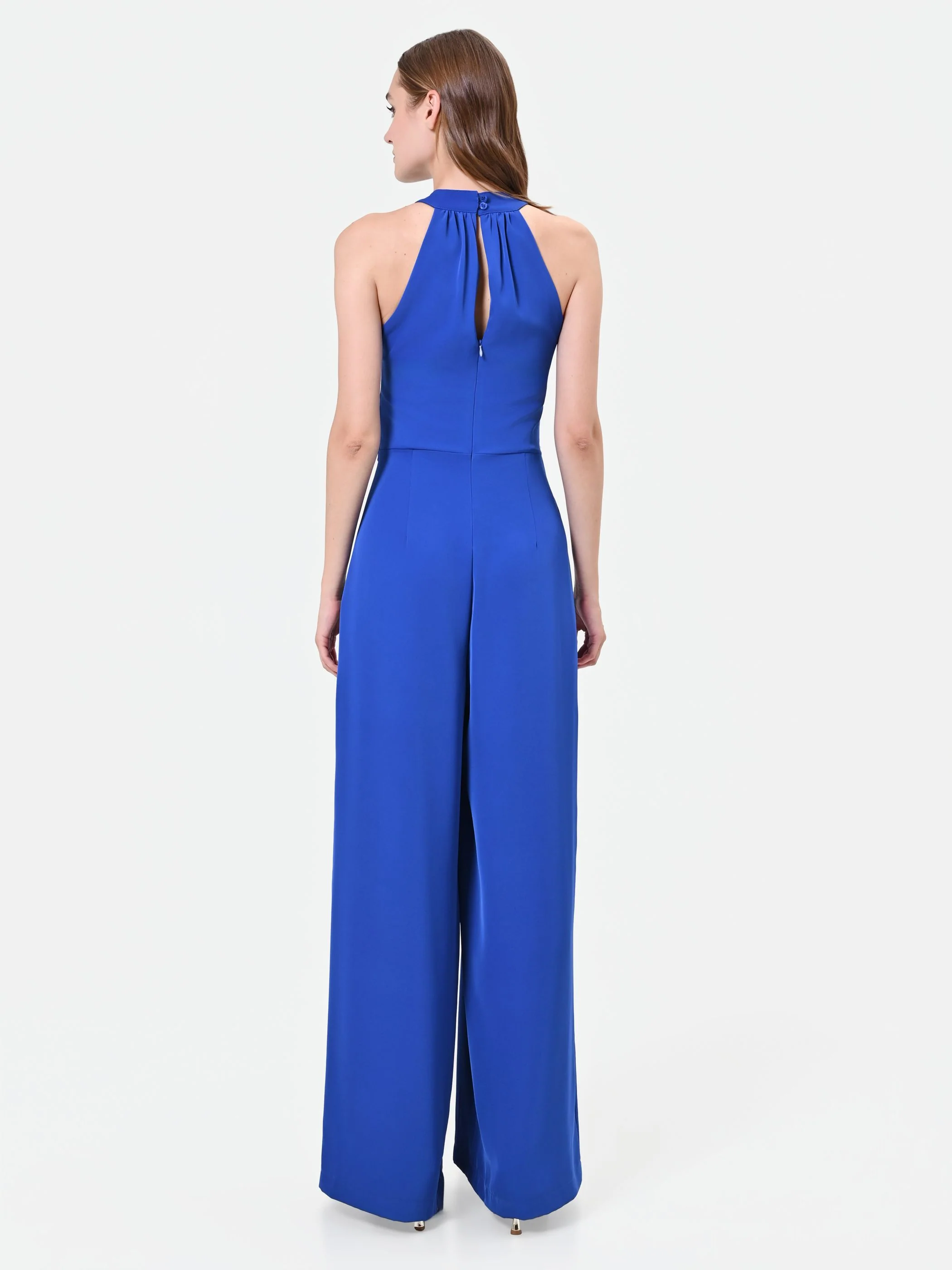 Tuta blu cina con scollo all'americana - Image 4