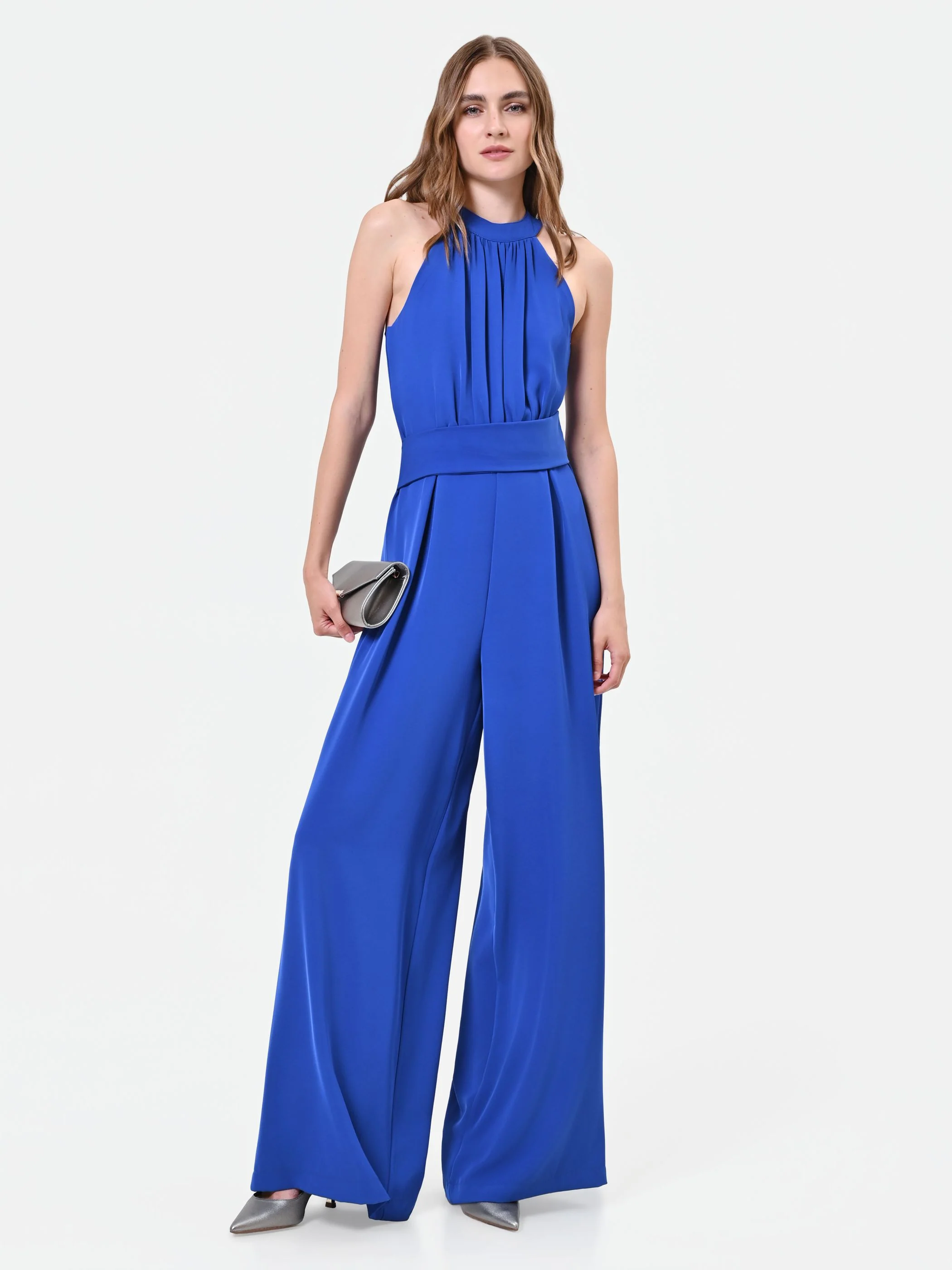 Tuta blu cina con scollo all'americana - Image 6