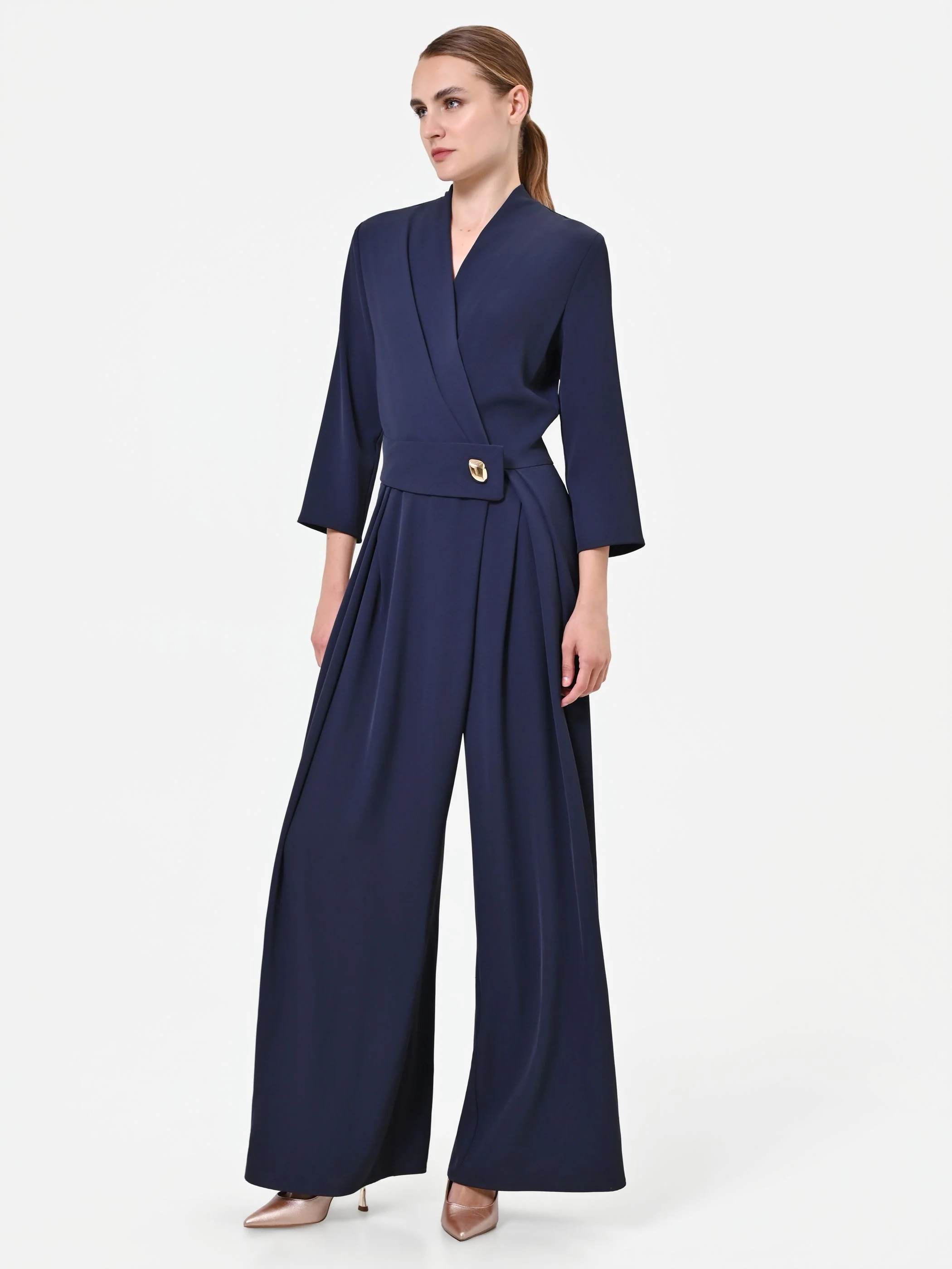 Tuta Blu con bottone design - Image 4